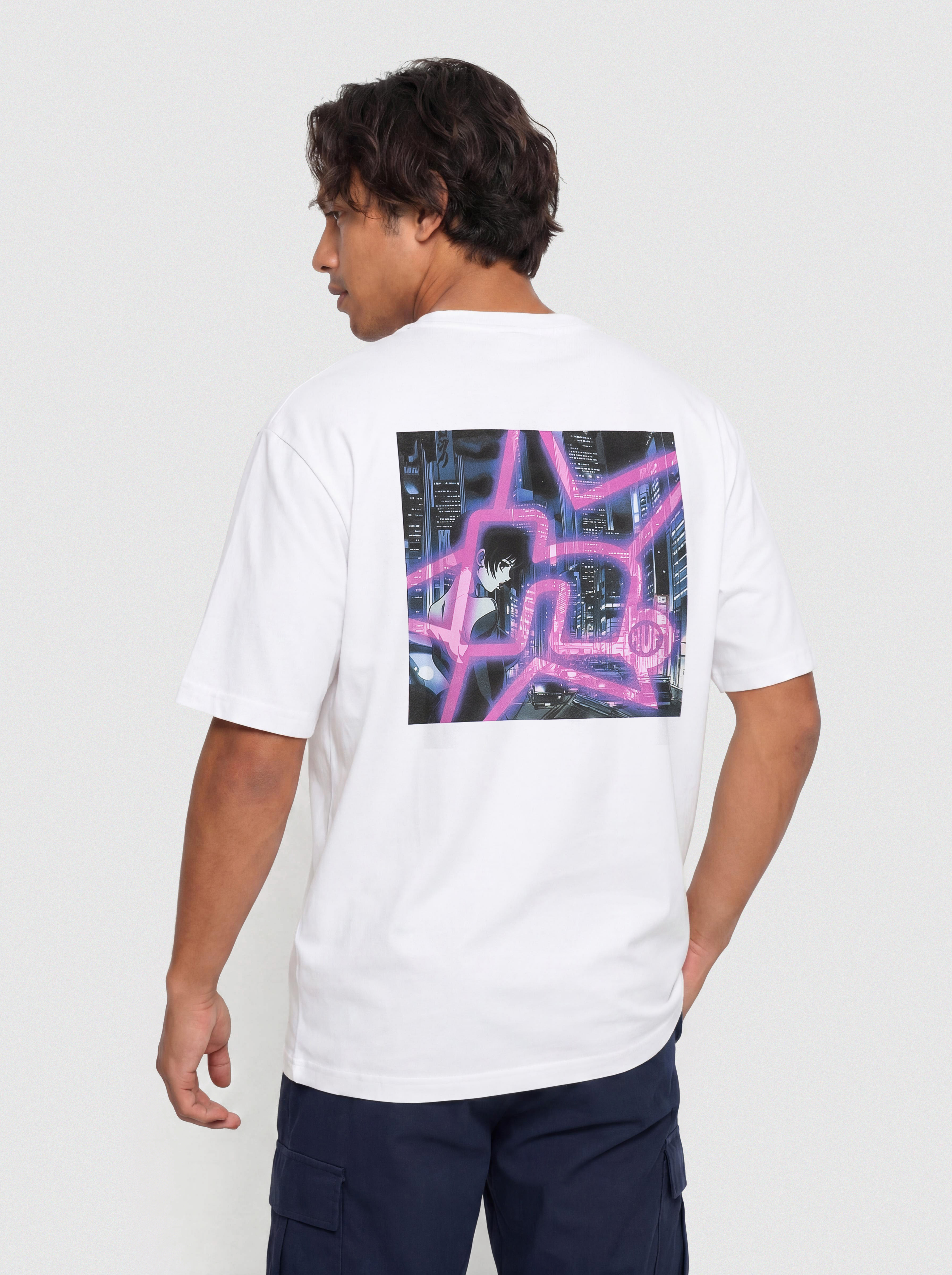 Tricou HUF Cyberpunk (white)