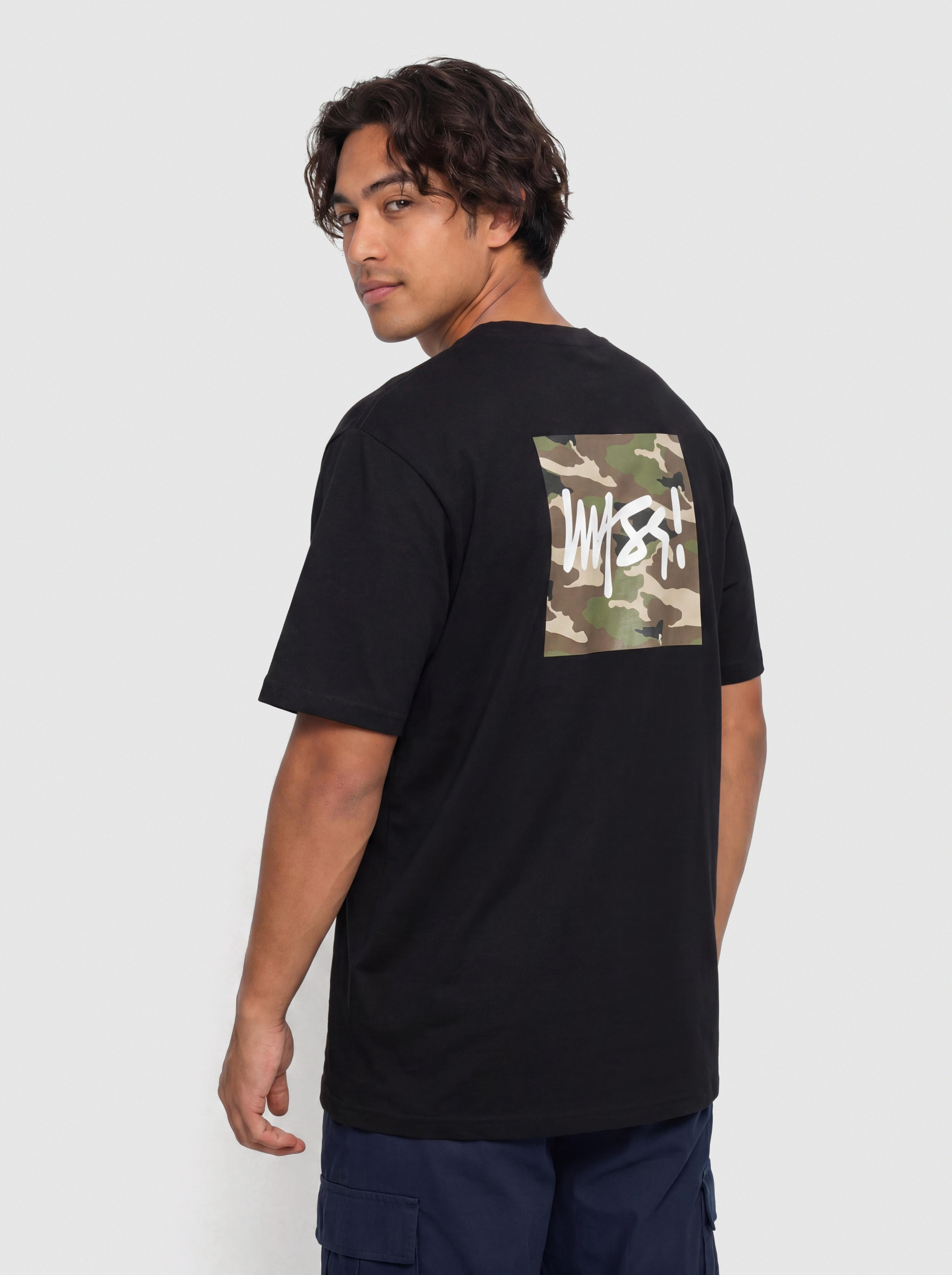 Tricou MassDnm Camo Sign (black)