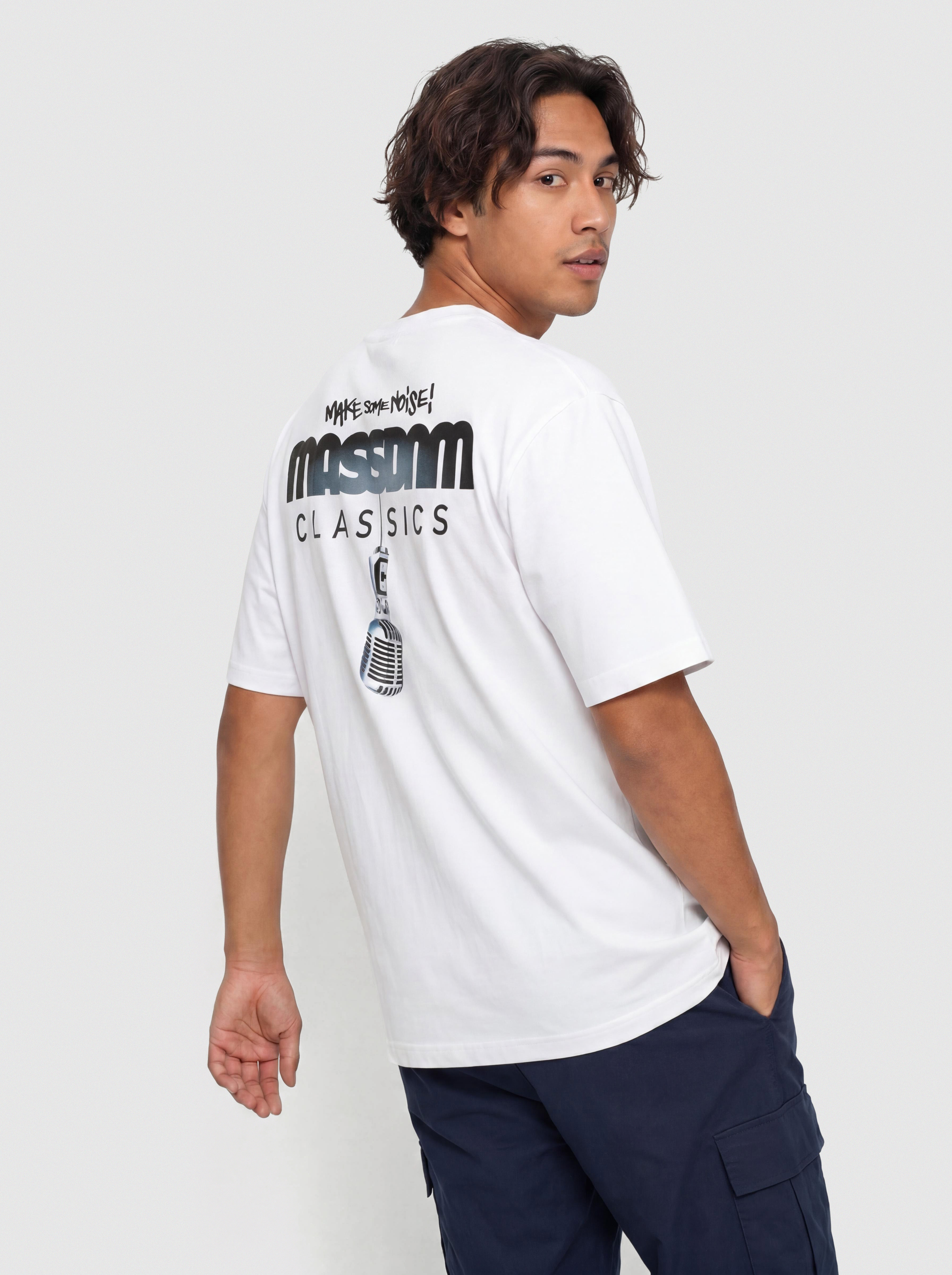 Tricou MassDnm Noise (white)
