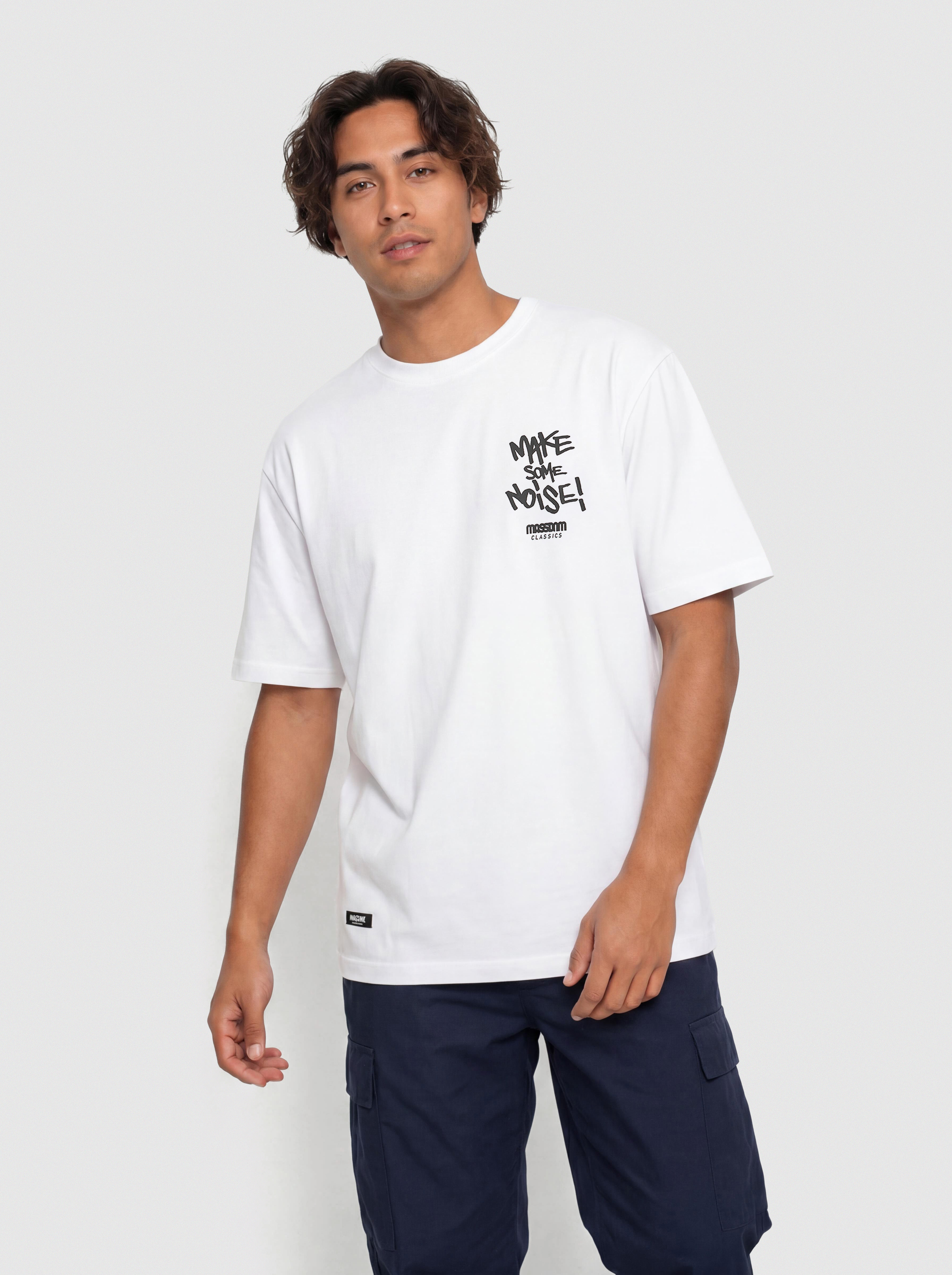 Tricou MassDnm Noise (white)