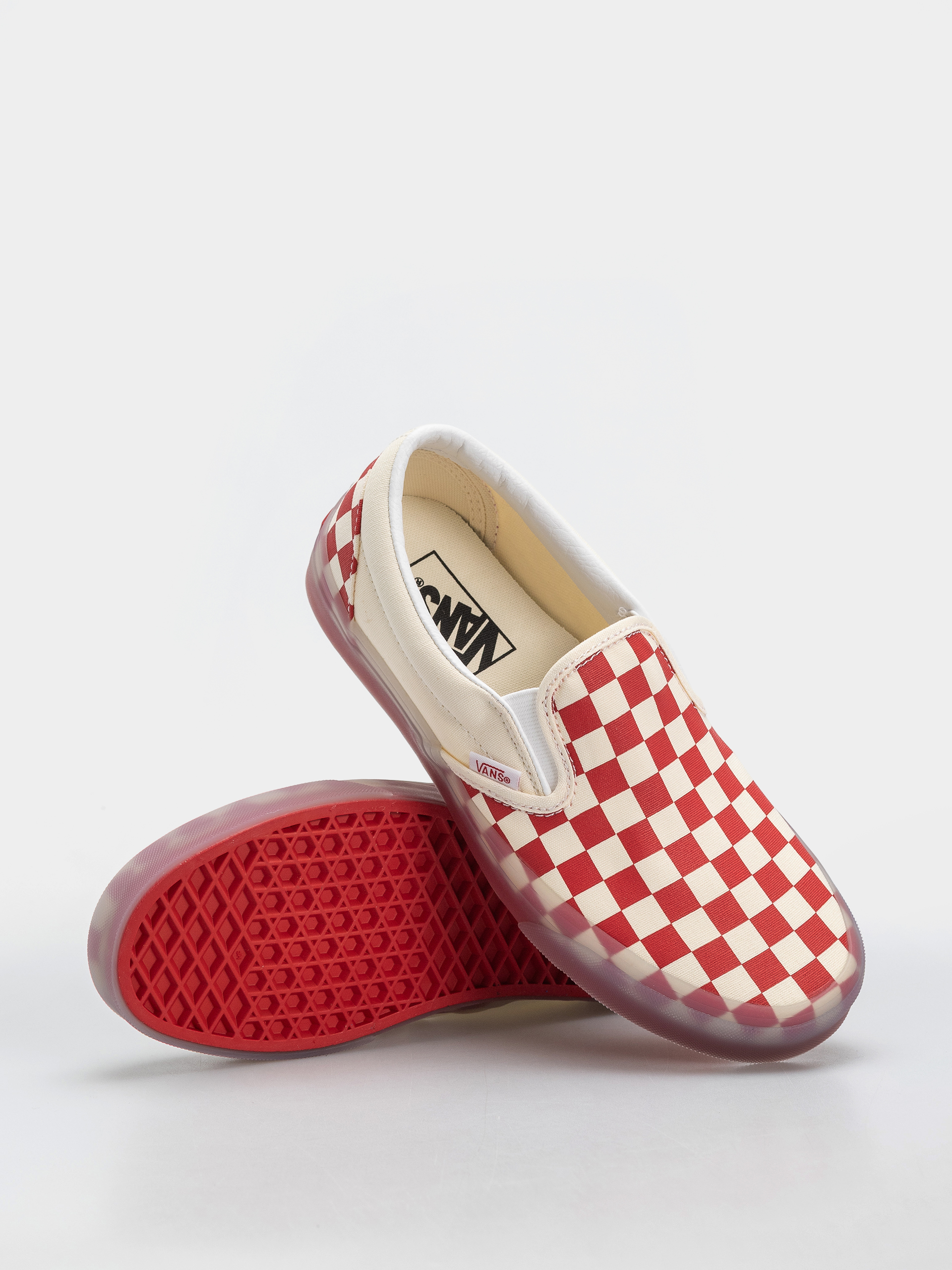 Pantofi Vans Classic Slip On (red/marshmallow)