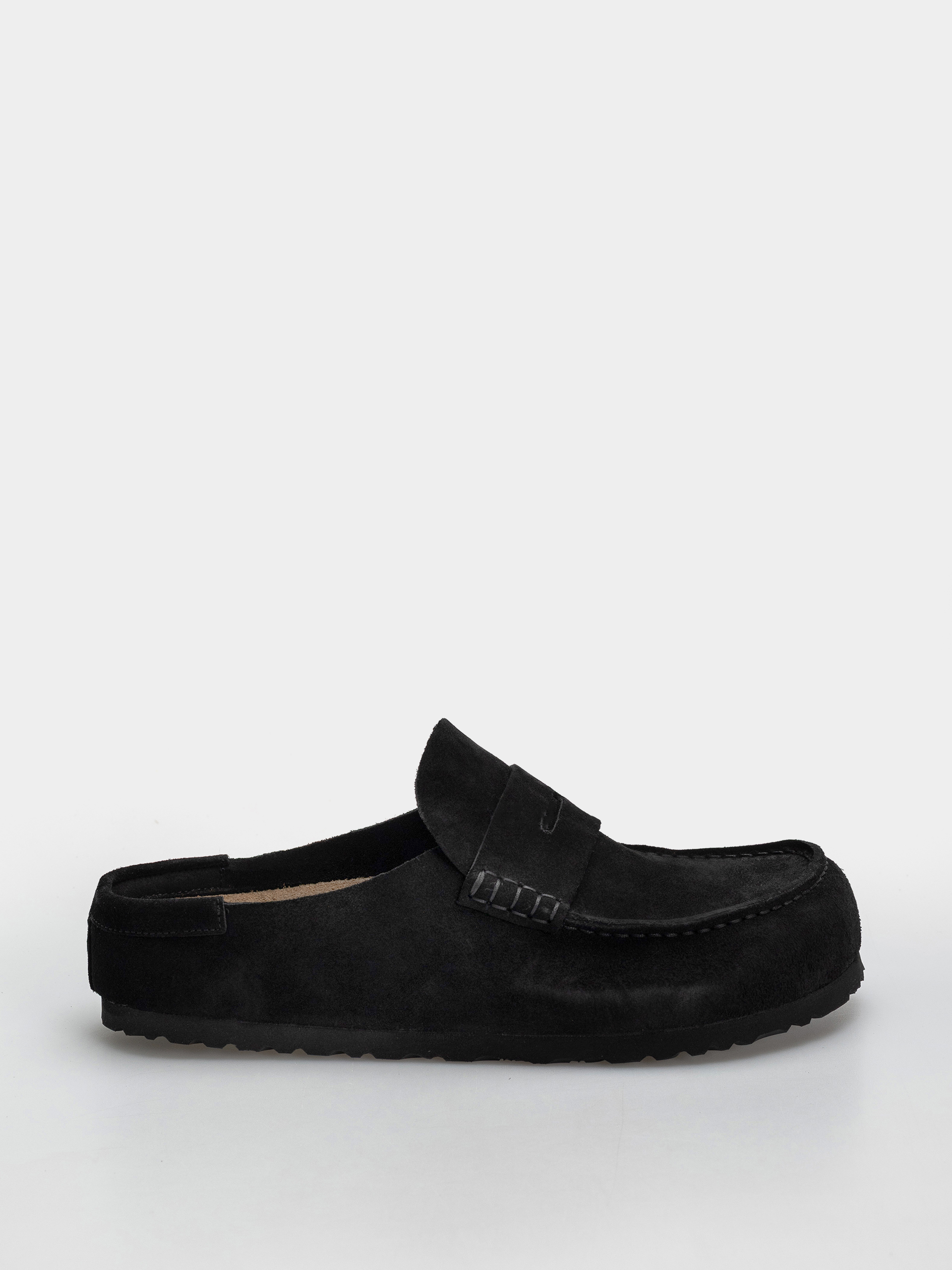 Șlapi Birkenstock Naples Wrapped Suede Leather Regular (black)