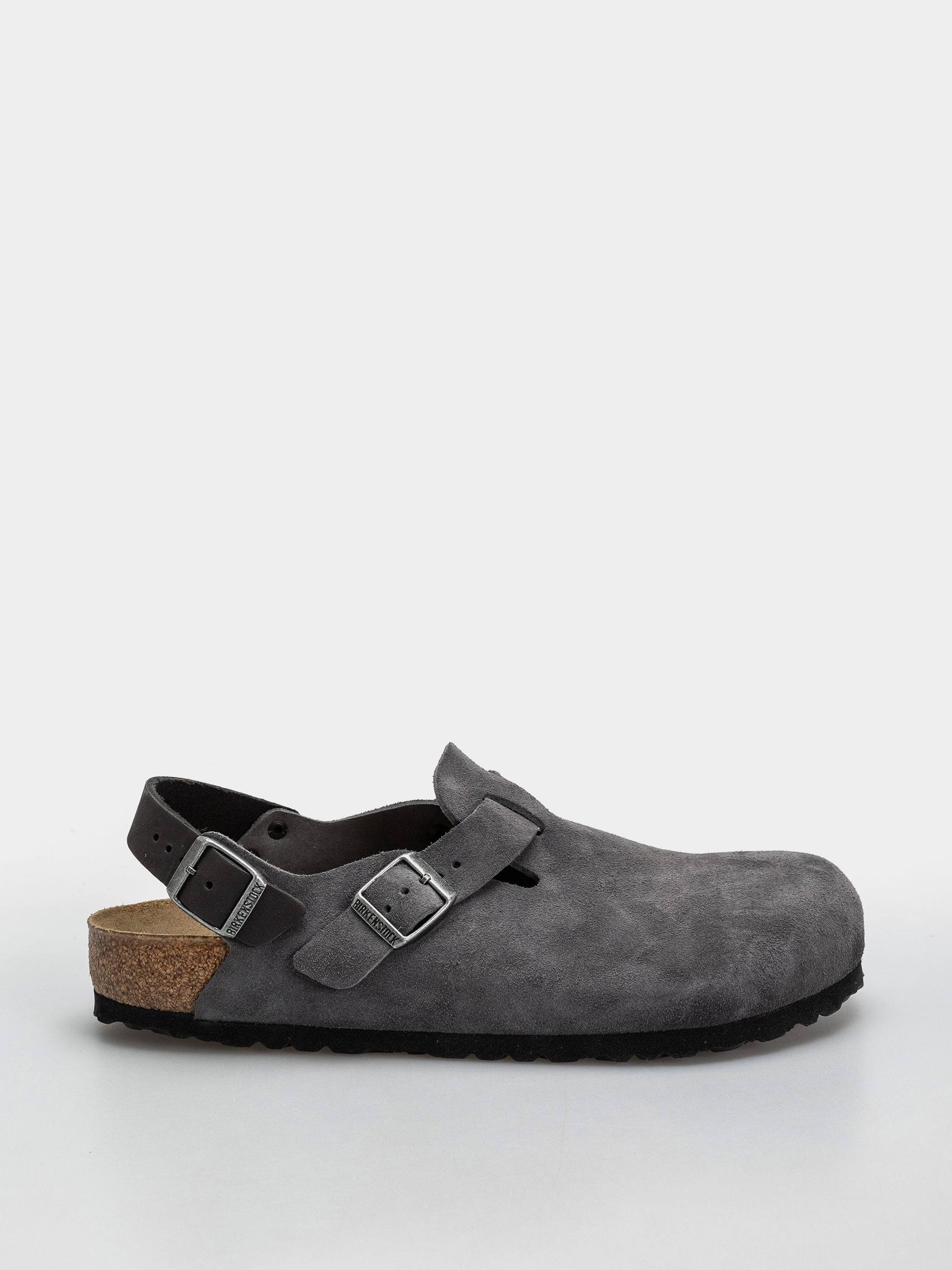 Șlapi Birkenstock Tokio Suede Leather Regular (charcoal)