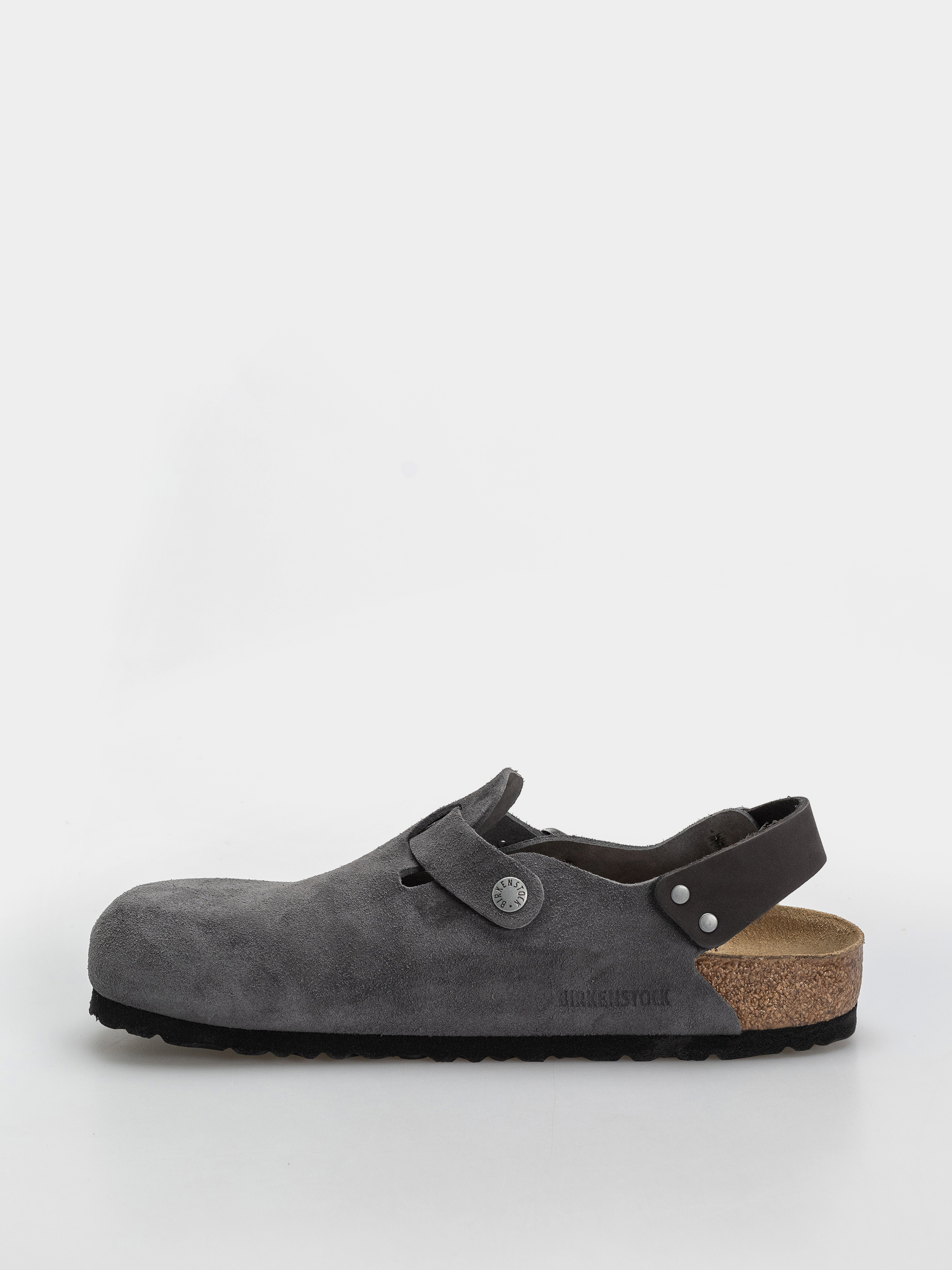 Șlapi Birkenstock Tokio Suede Leather Regular (charcoal)