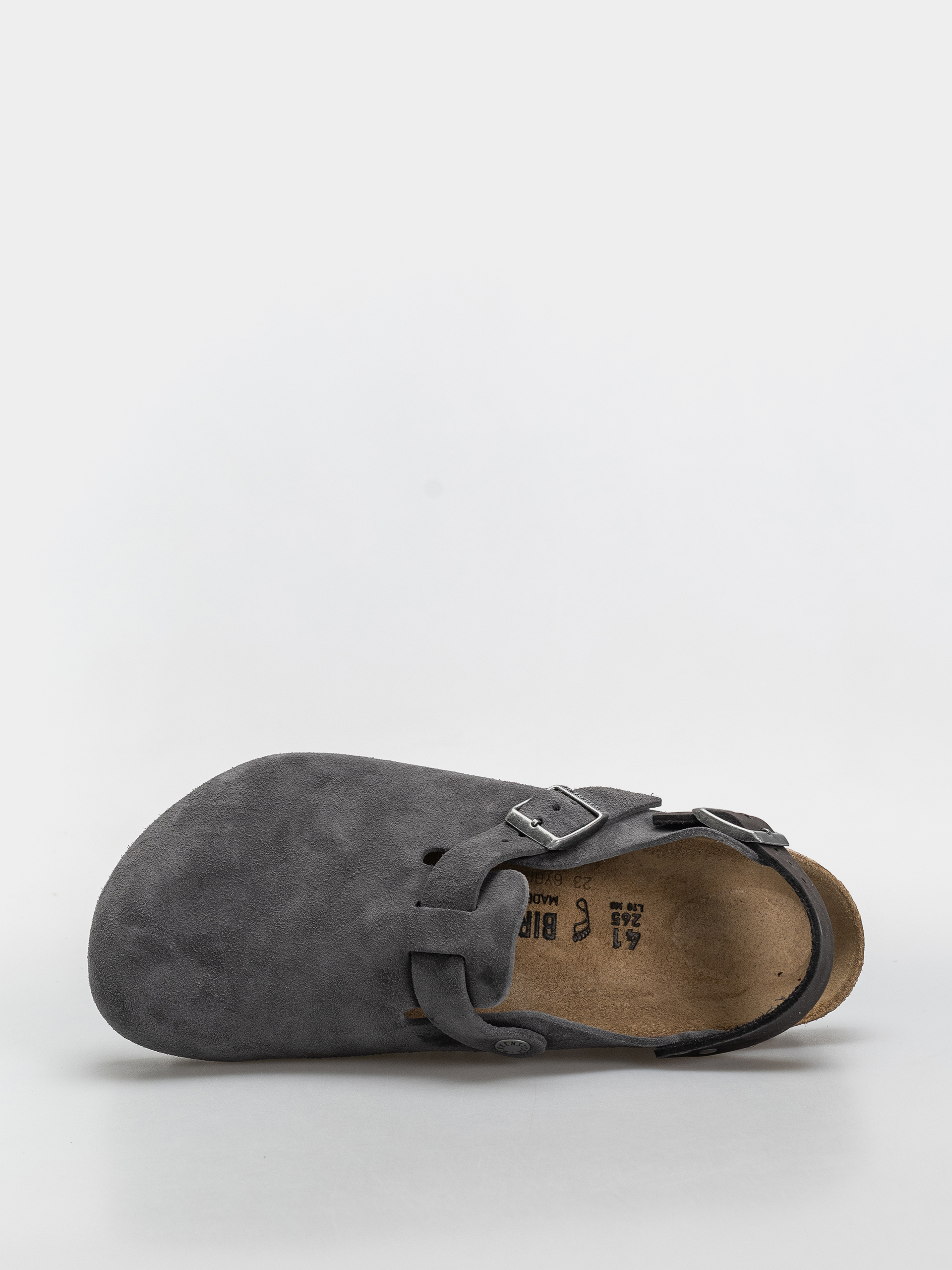Șlapi Birkenstock Tokio Suede Leather Regular (charcoal)