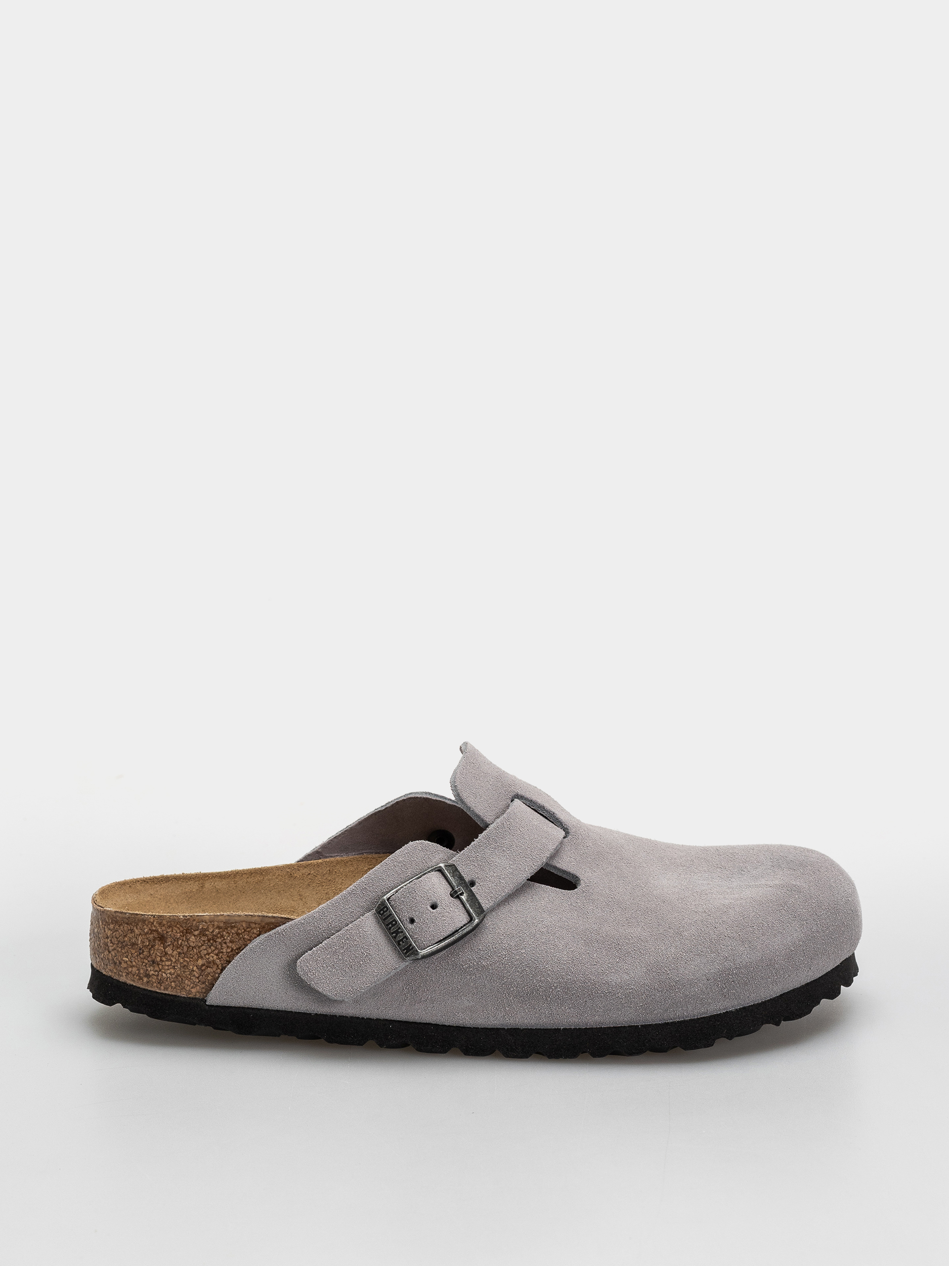 Șlapi Birkenstock Boston Suede Leather Narrow (lavender sky)