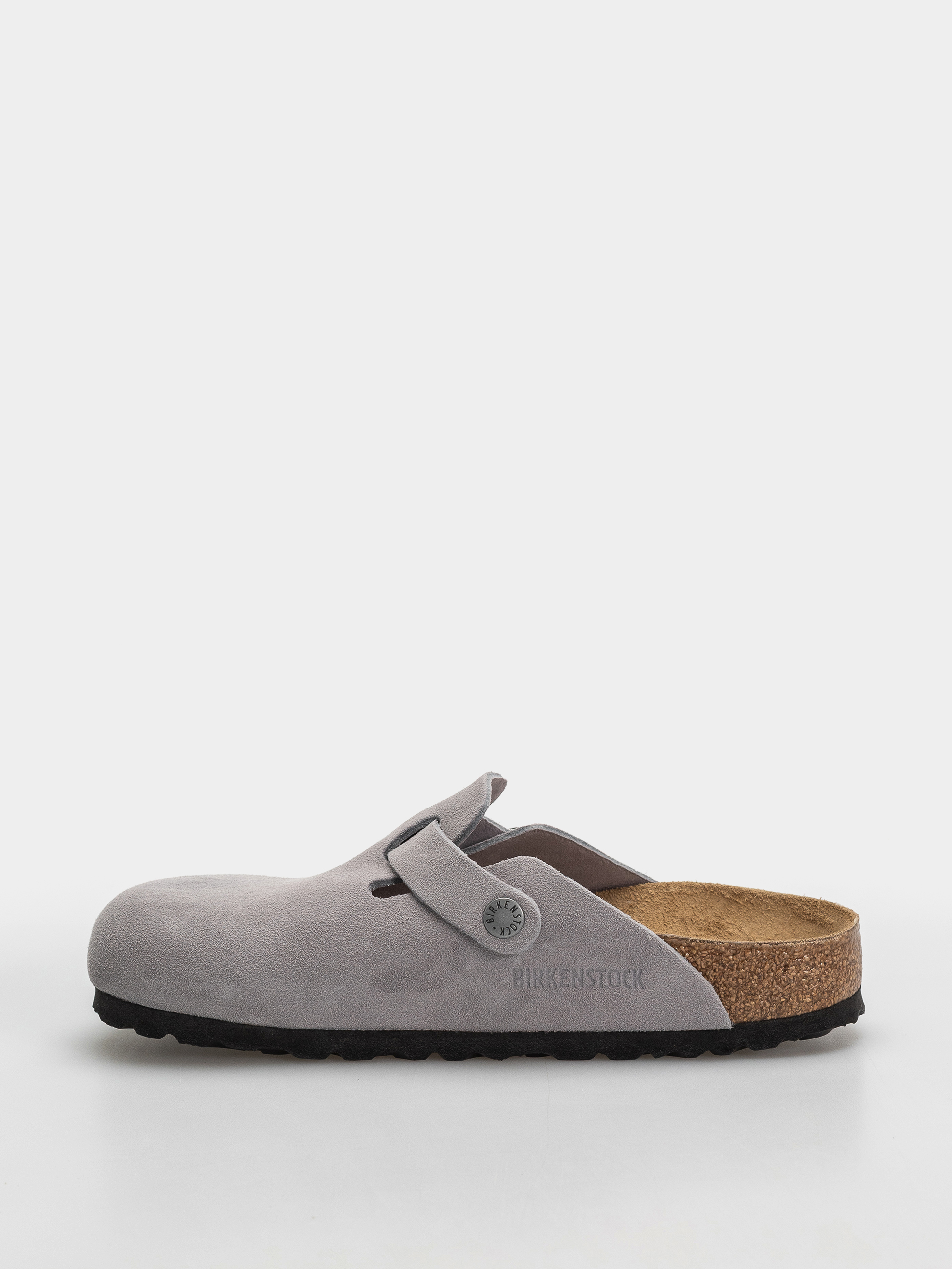 Șlapi Birkenstock Boston Suede Leather Narrow (lavender sky)