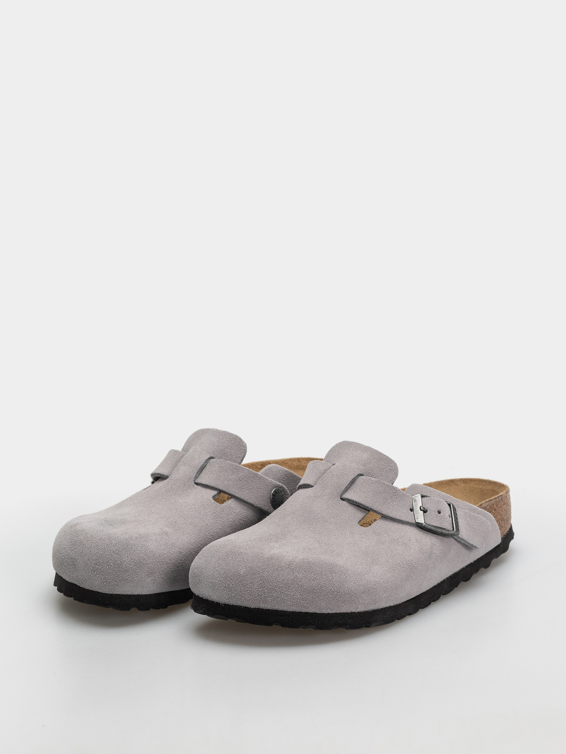 Șlapi Birkenstock Boston Suede Leather Narrow (lavender sky)