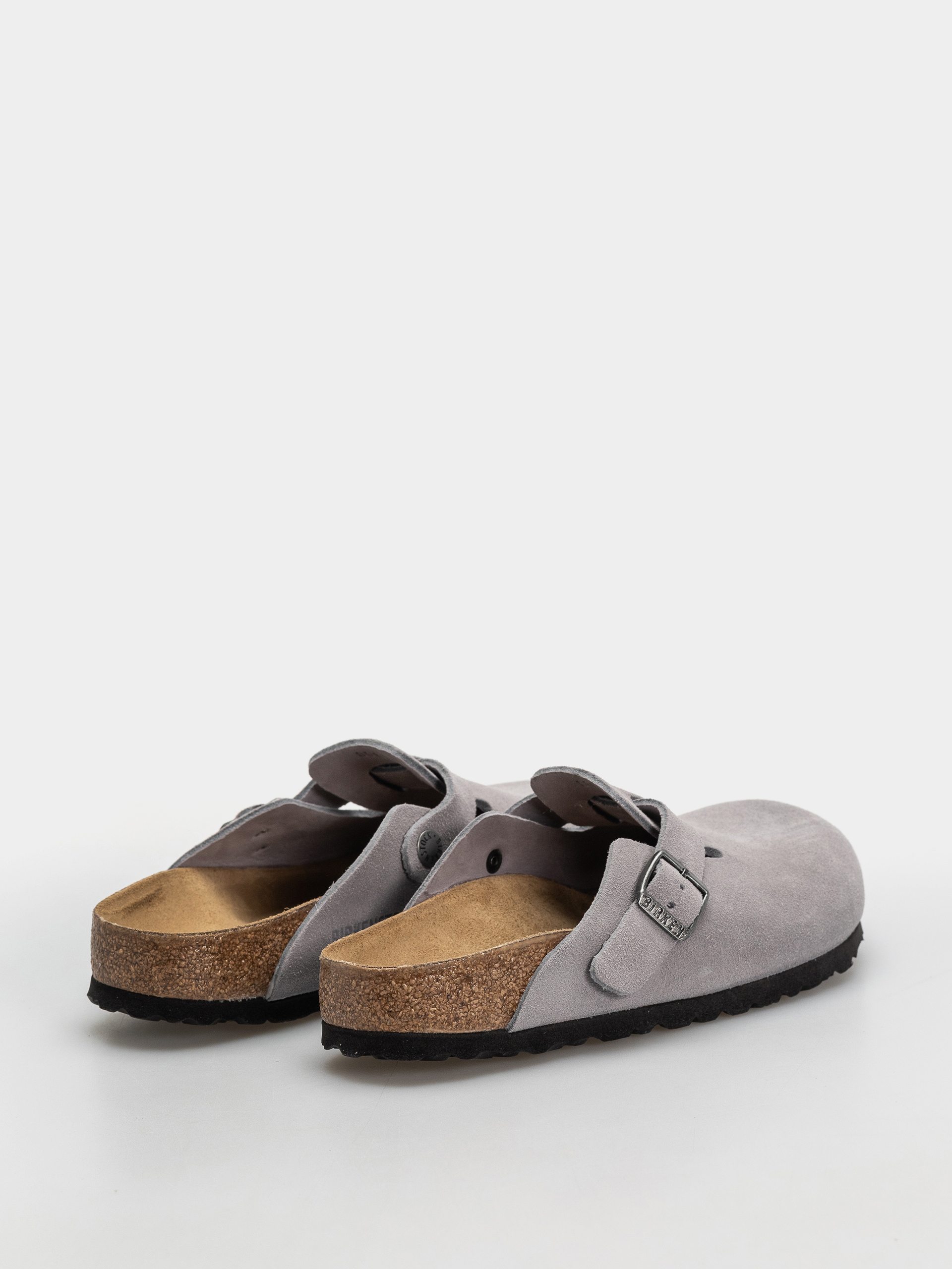 Șlapi Birkenstock Boston Suede Leather Narrow (lavender sky)