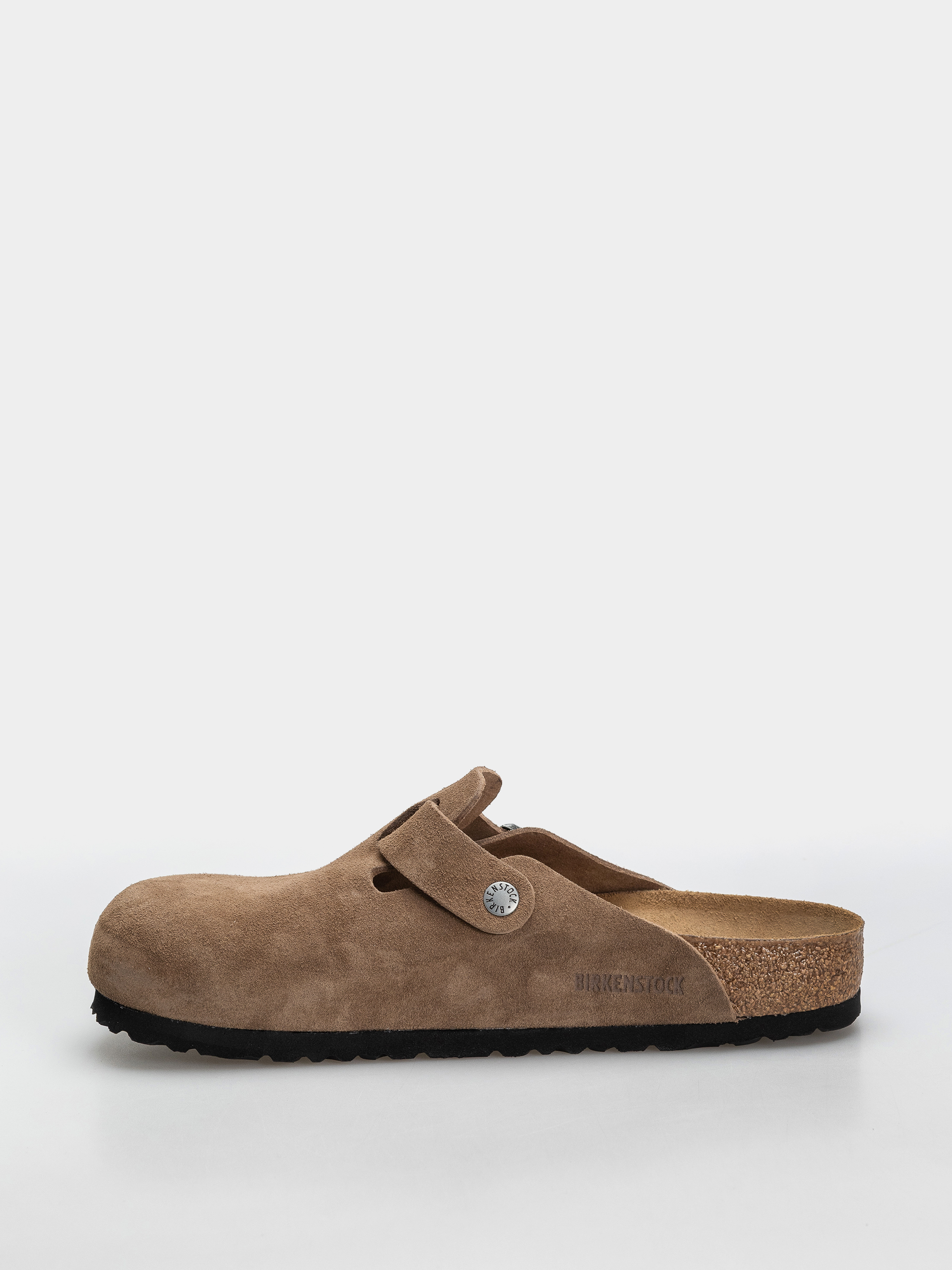 Șlapi Birkenstock Boston Suede Leather Regular (dark tea)