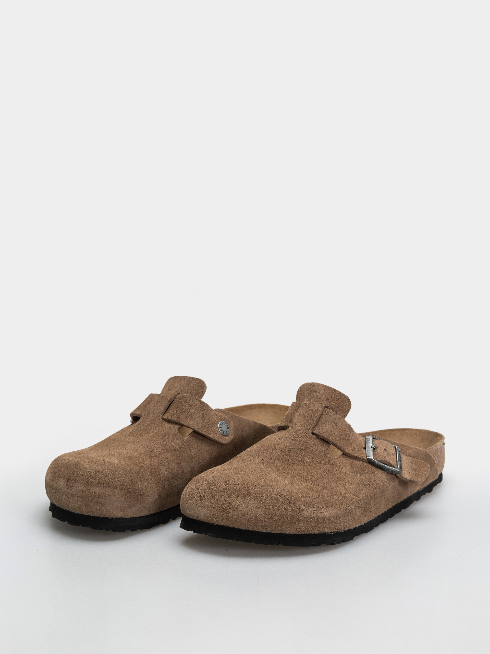 Șlapi Birkenstock Boston Suede Leather Regular (dark tea)