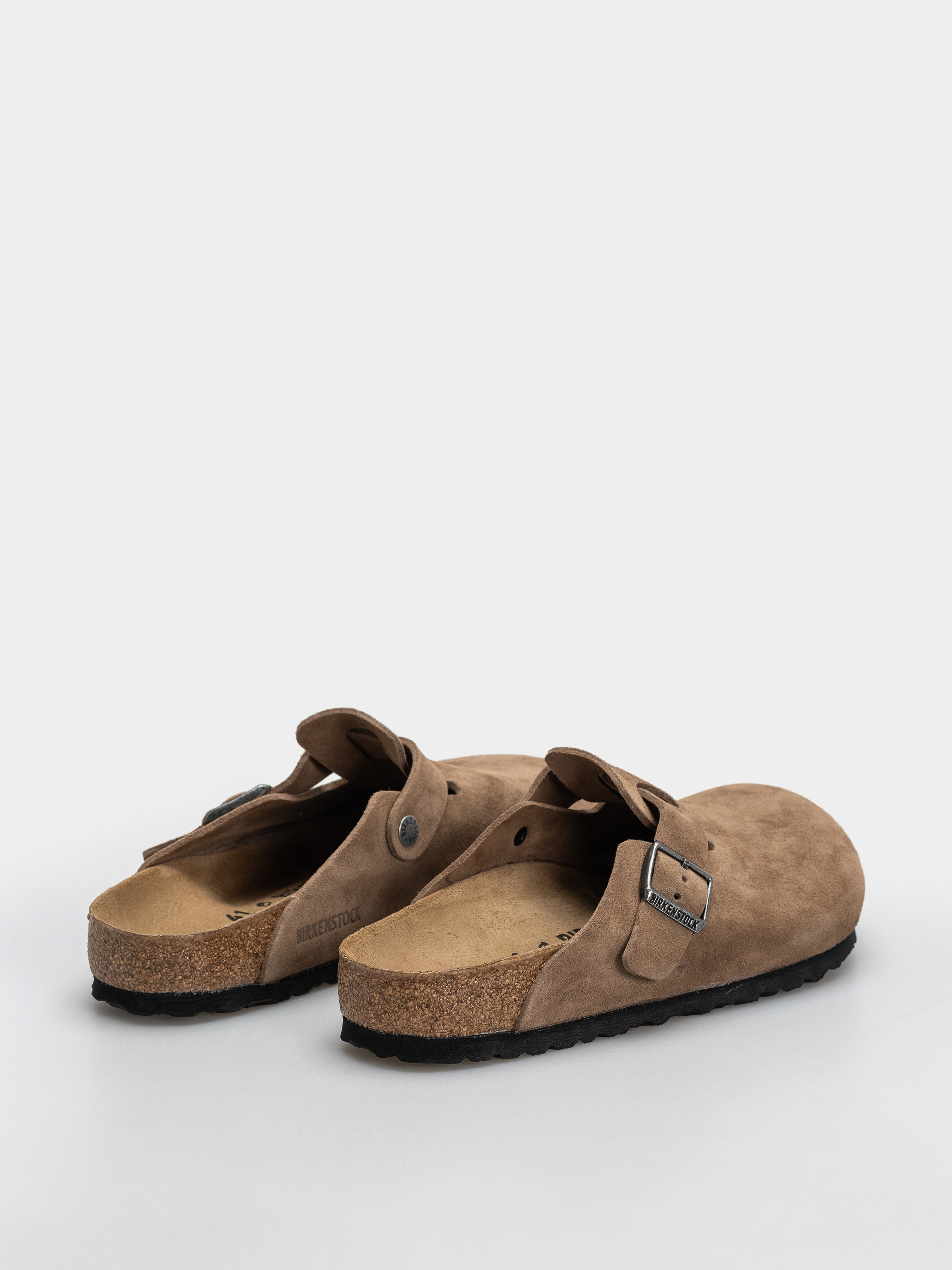 Șlapi Birkenstock Boston Suede Leather Regular (dark tea)