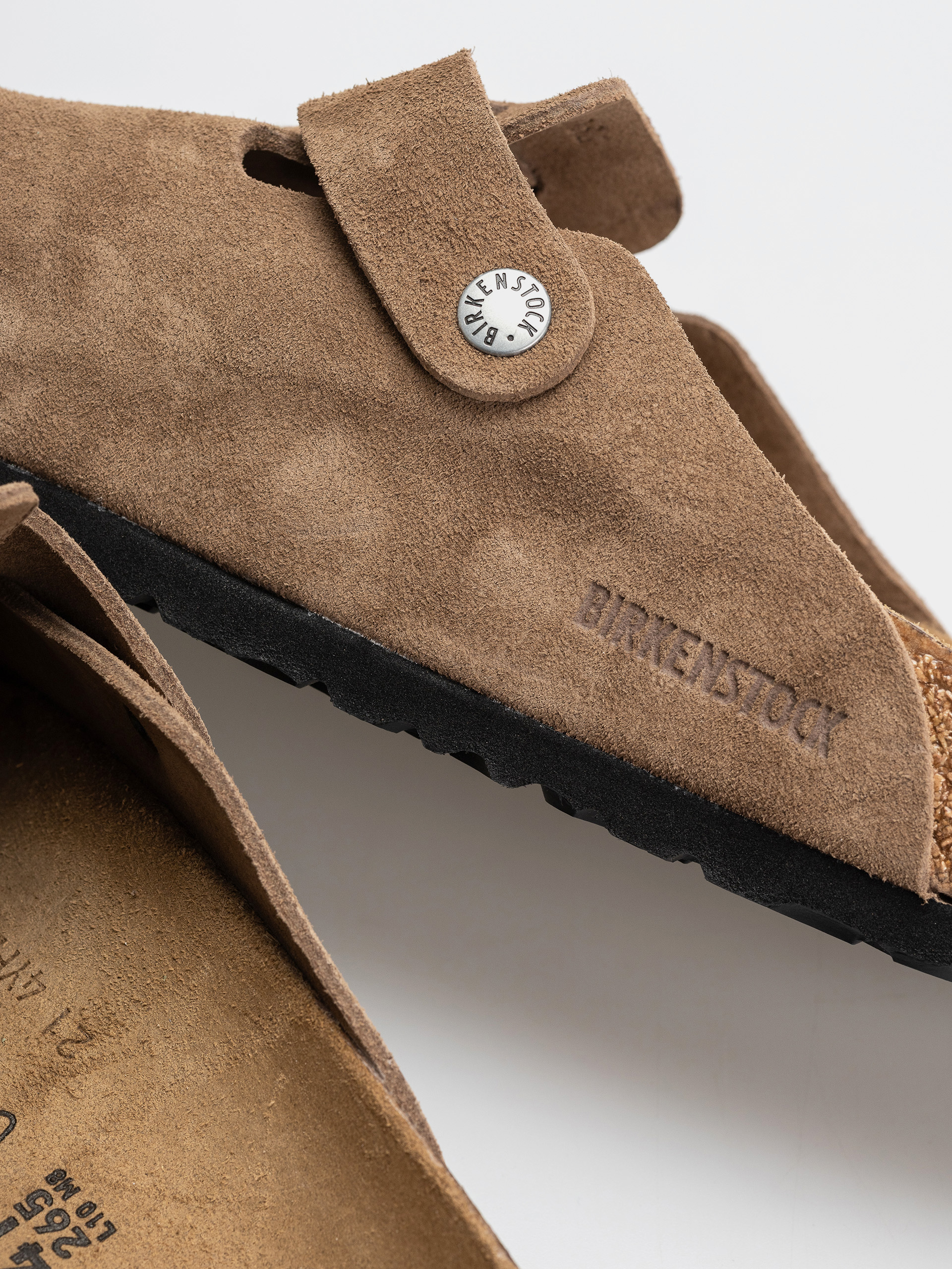 Șlapi Birkenstock Boston Suede Leather Regular (dark tea)