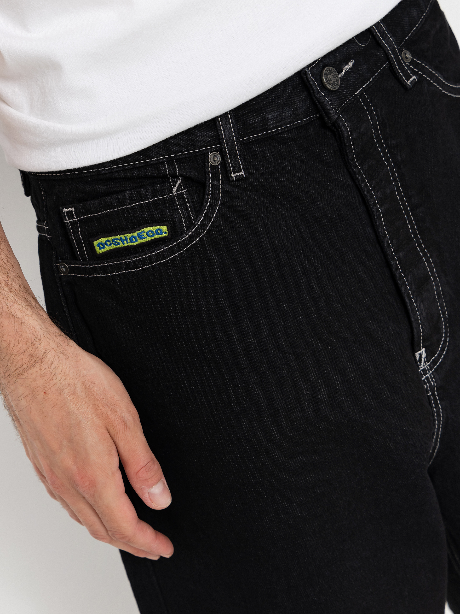 Pantaloni scurți DC Baggy Denim (black tint)