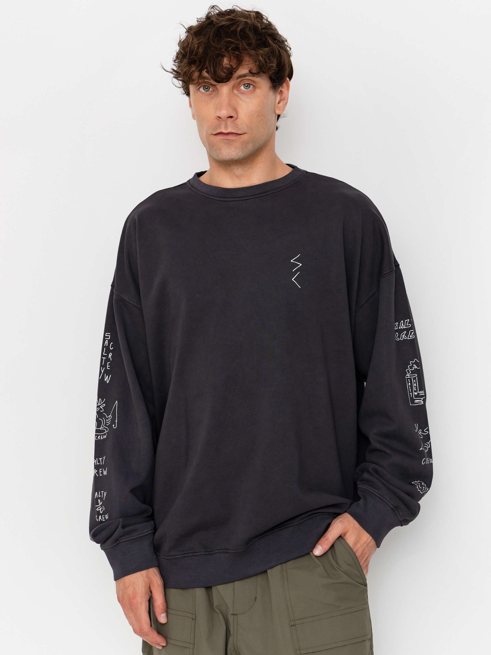 Hanorac Salty Crew Reel Lb Crewneck (pirate black)