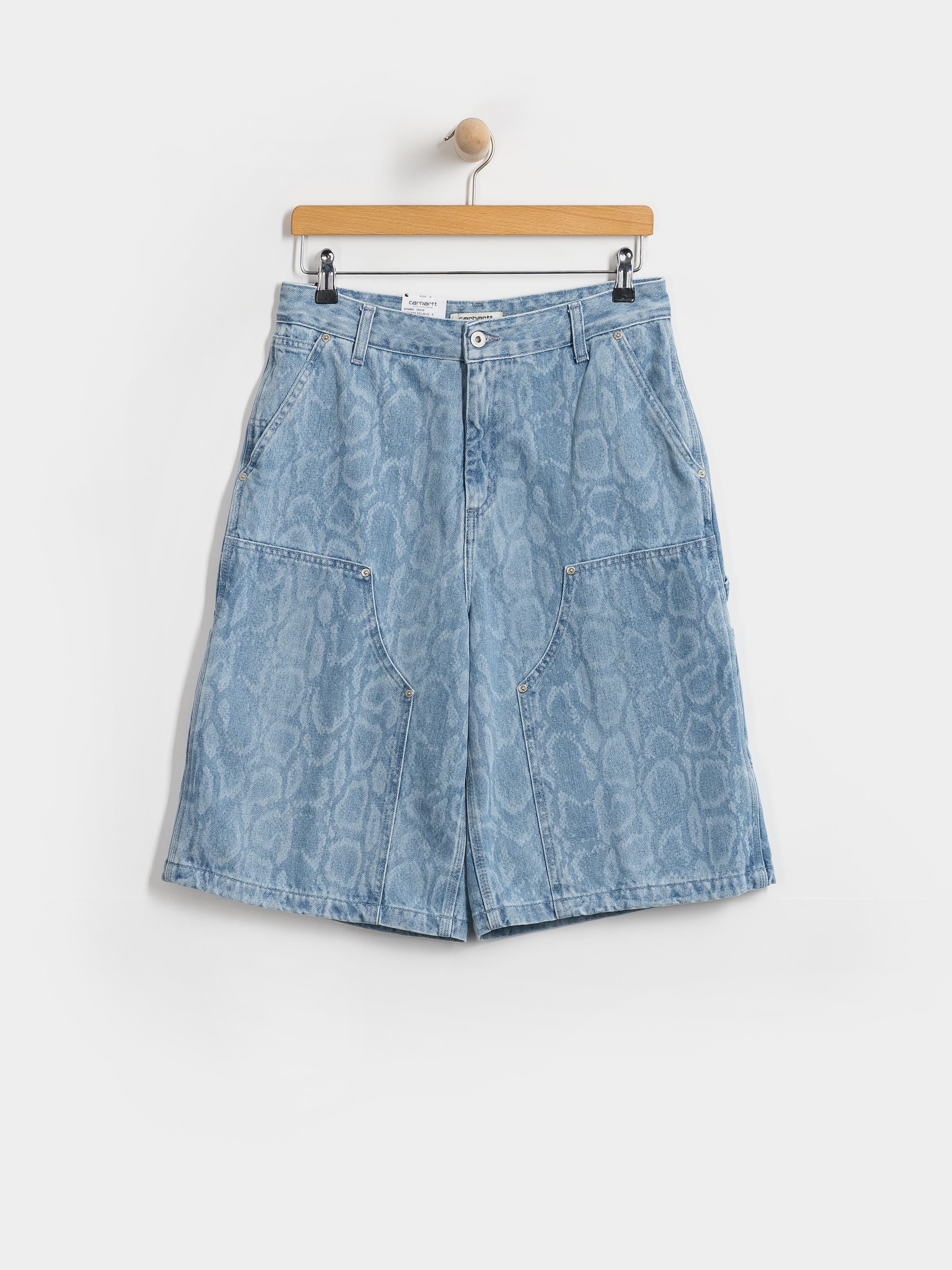 Pantaloni scurți Carhartt WIP Snake Nixon Double Knee Wmn (snake camo blue)