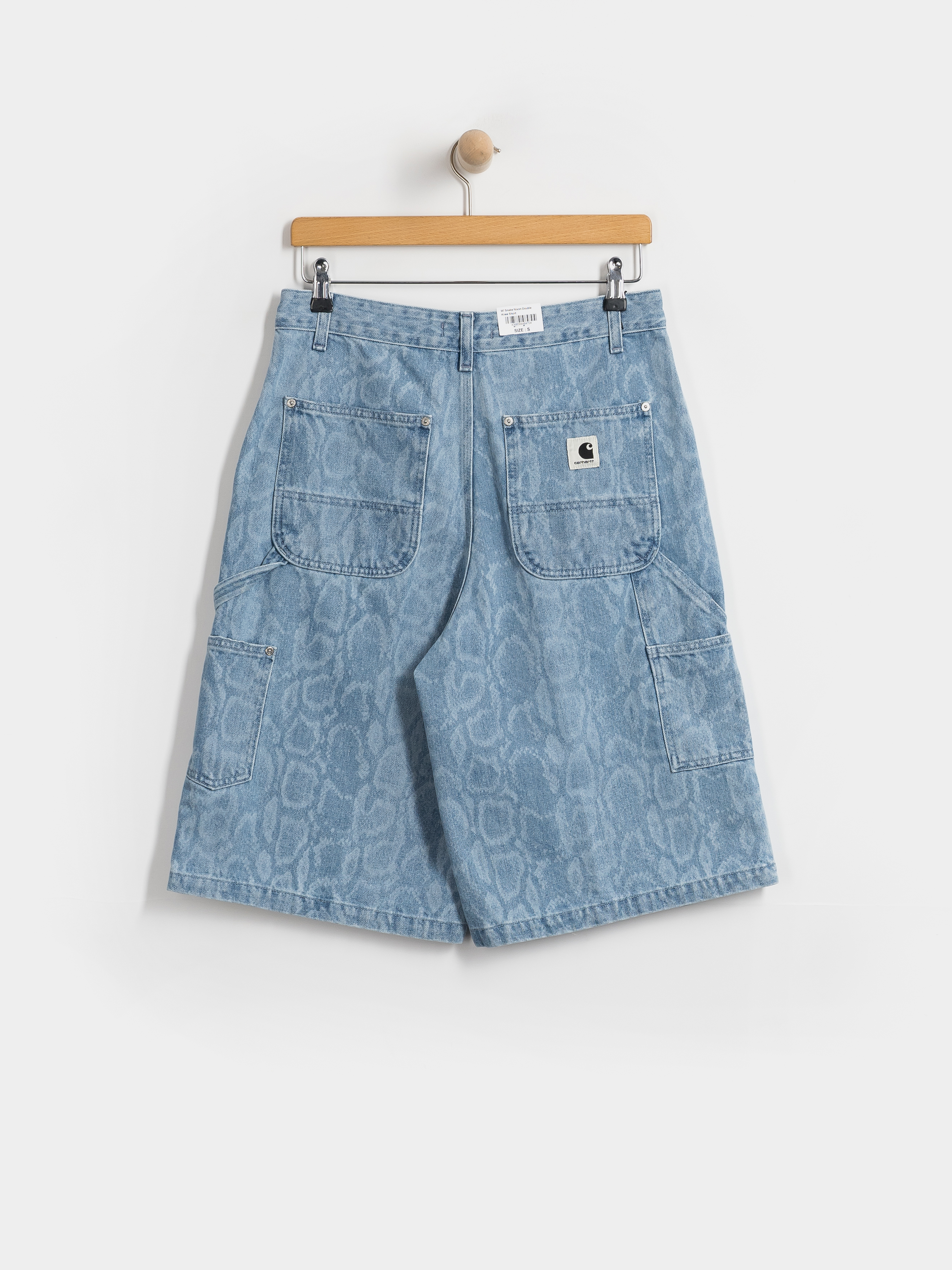 Pantaloni scurți Carhartt WIP Snake Nixon Double Knee Wmn (snake camo blue)