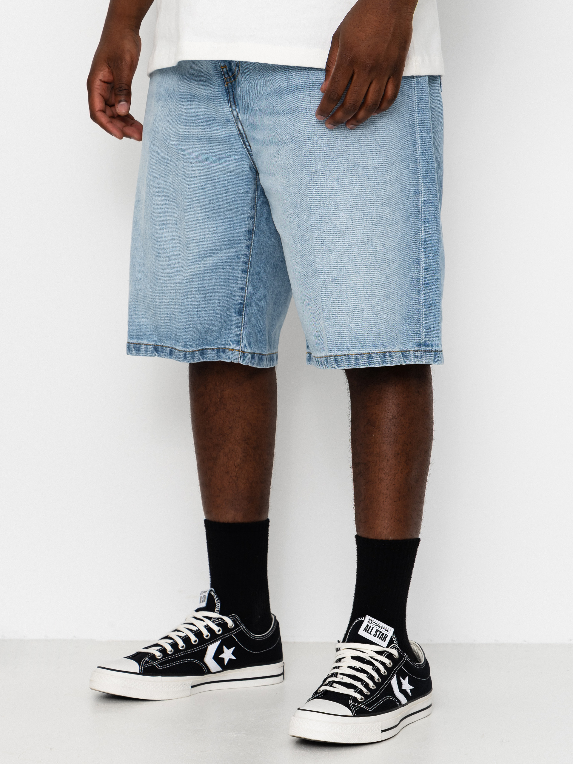 Pantaloni scurți Carhartt WIP Landon (blue heavy worn bleached)