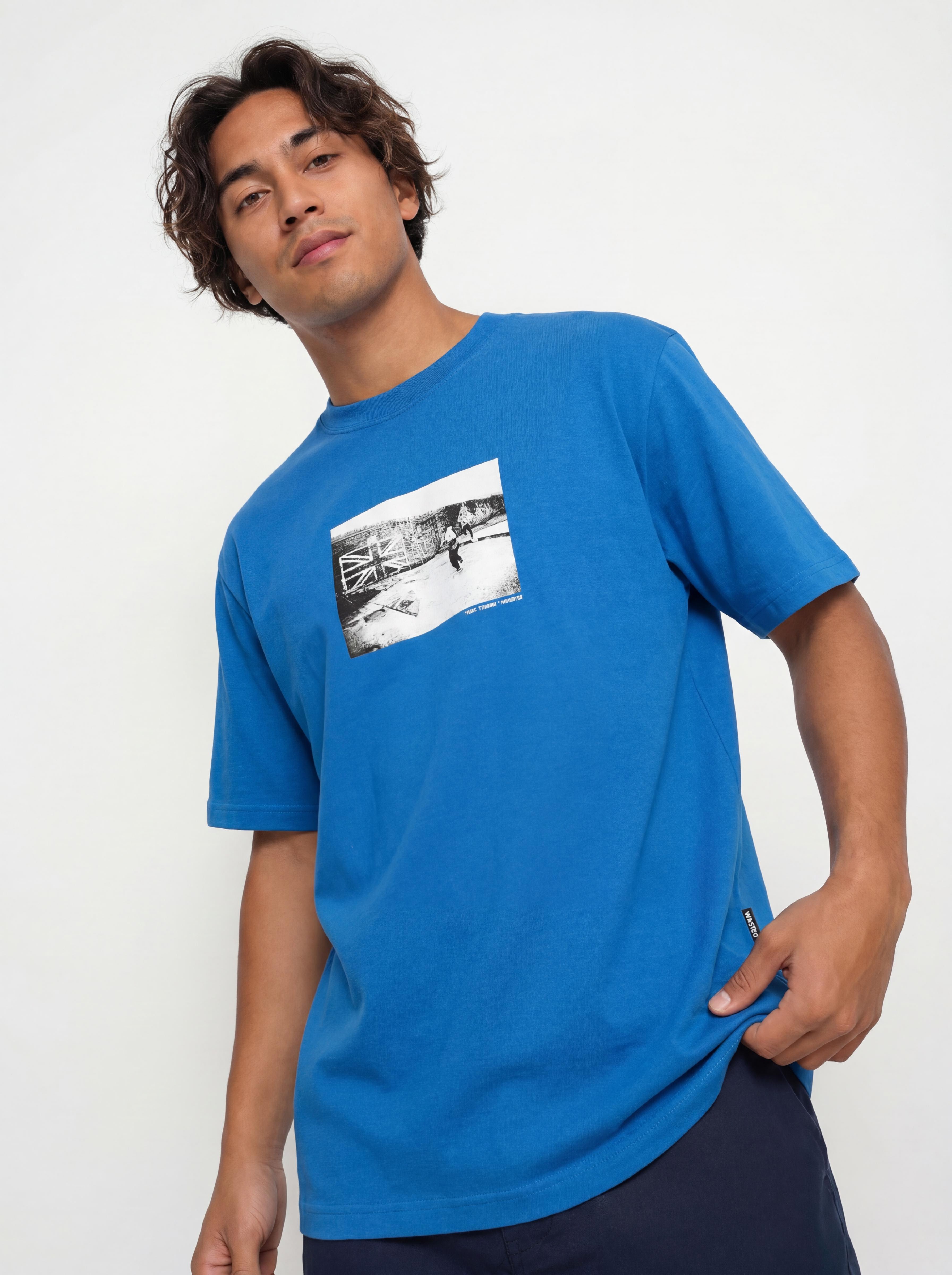 Tricou Wasted Paris Happy When It Rains (arena blue)