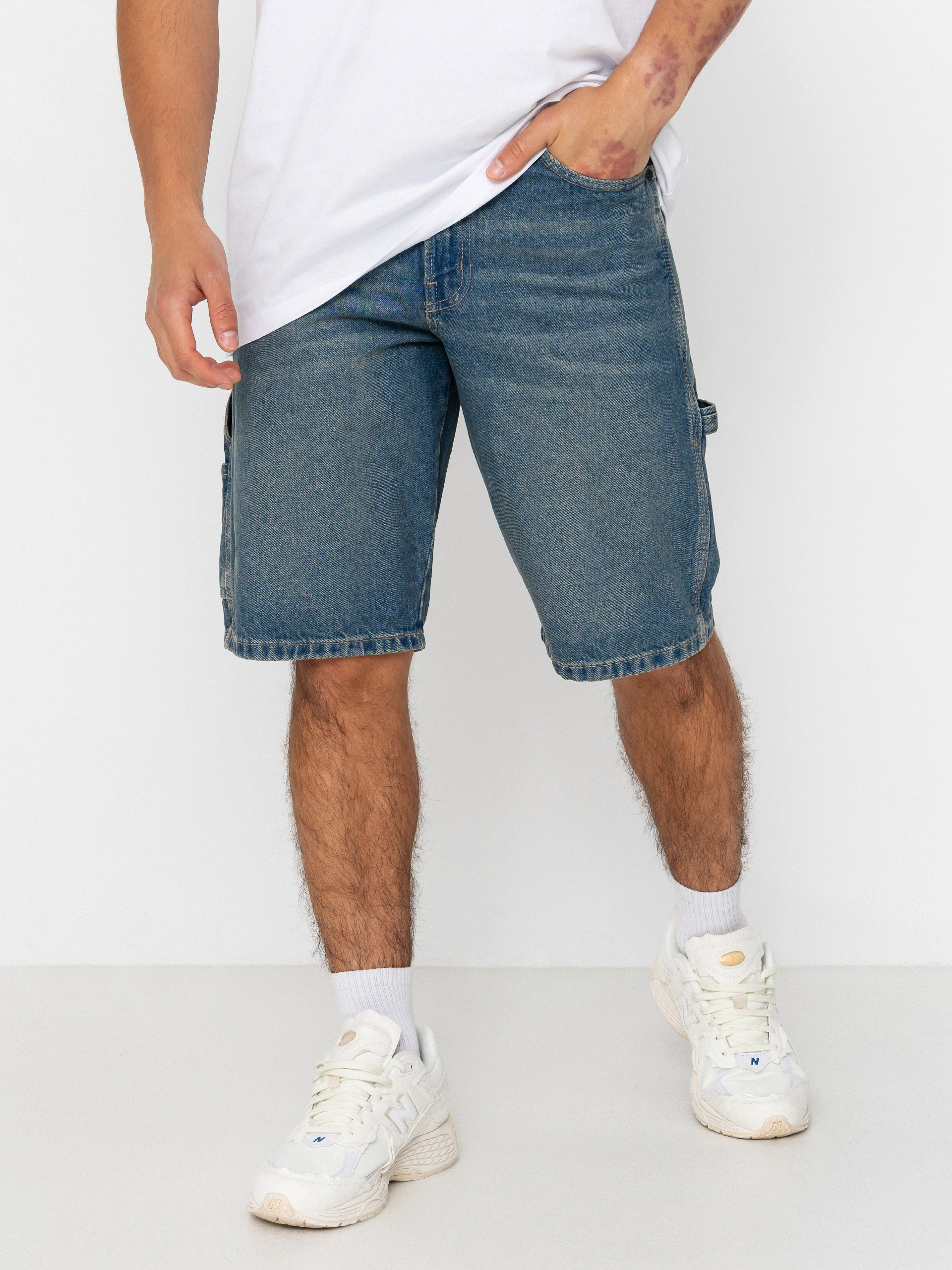 Pantaloni scuru021bi Dickies 993 11 Inch Carpenter (khaki tinted blue)