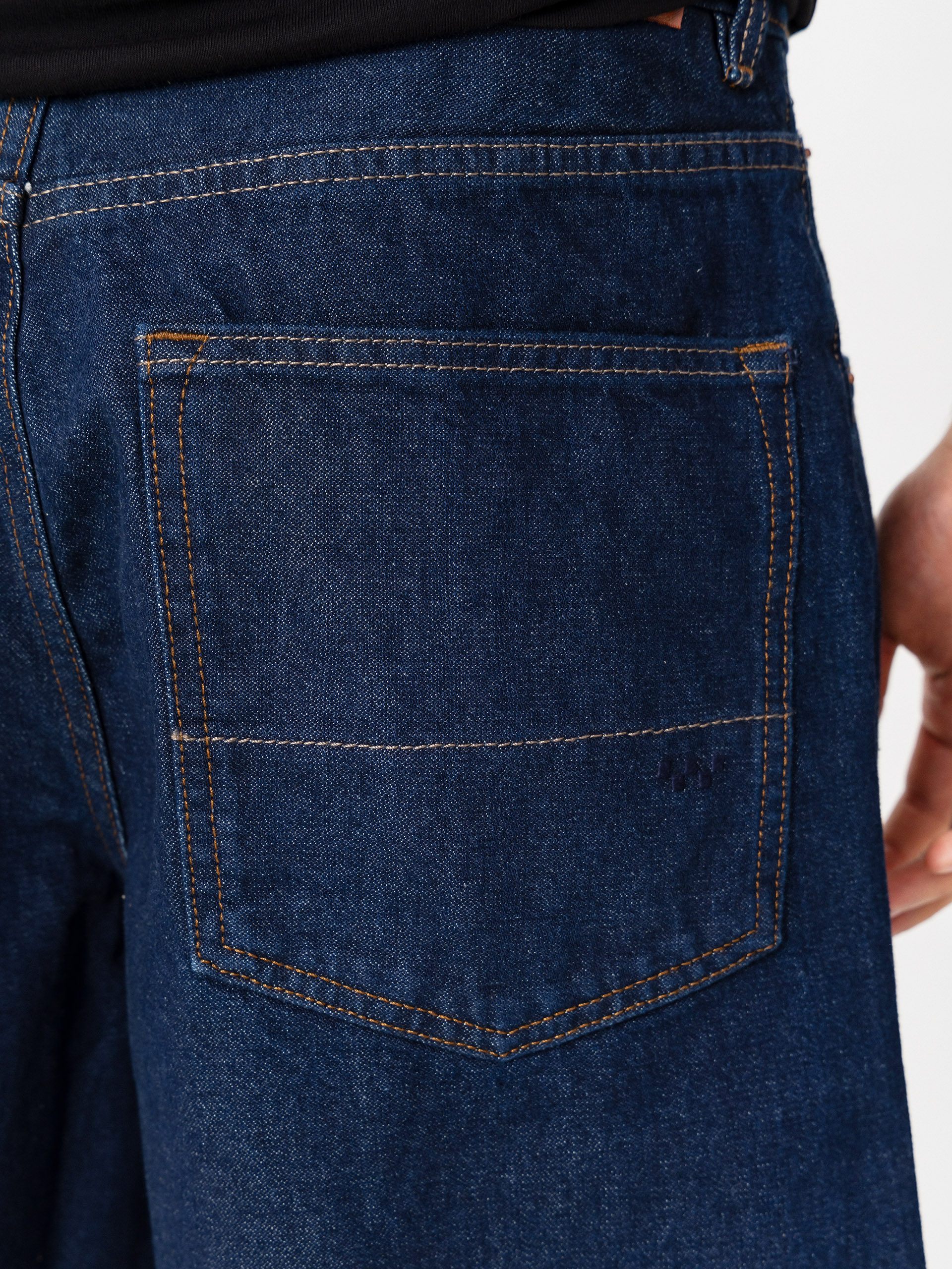 Pantaloni scurți Vans Lx Check 5 Baggy Denim (dark rinse)