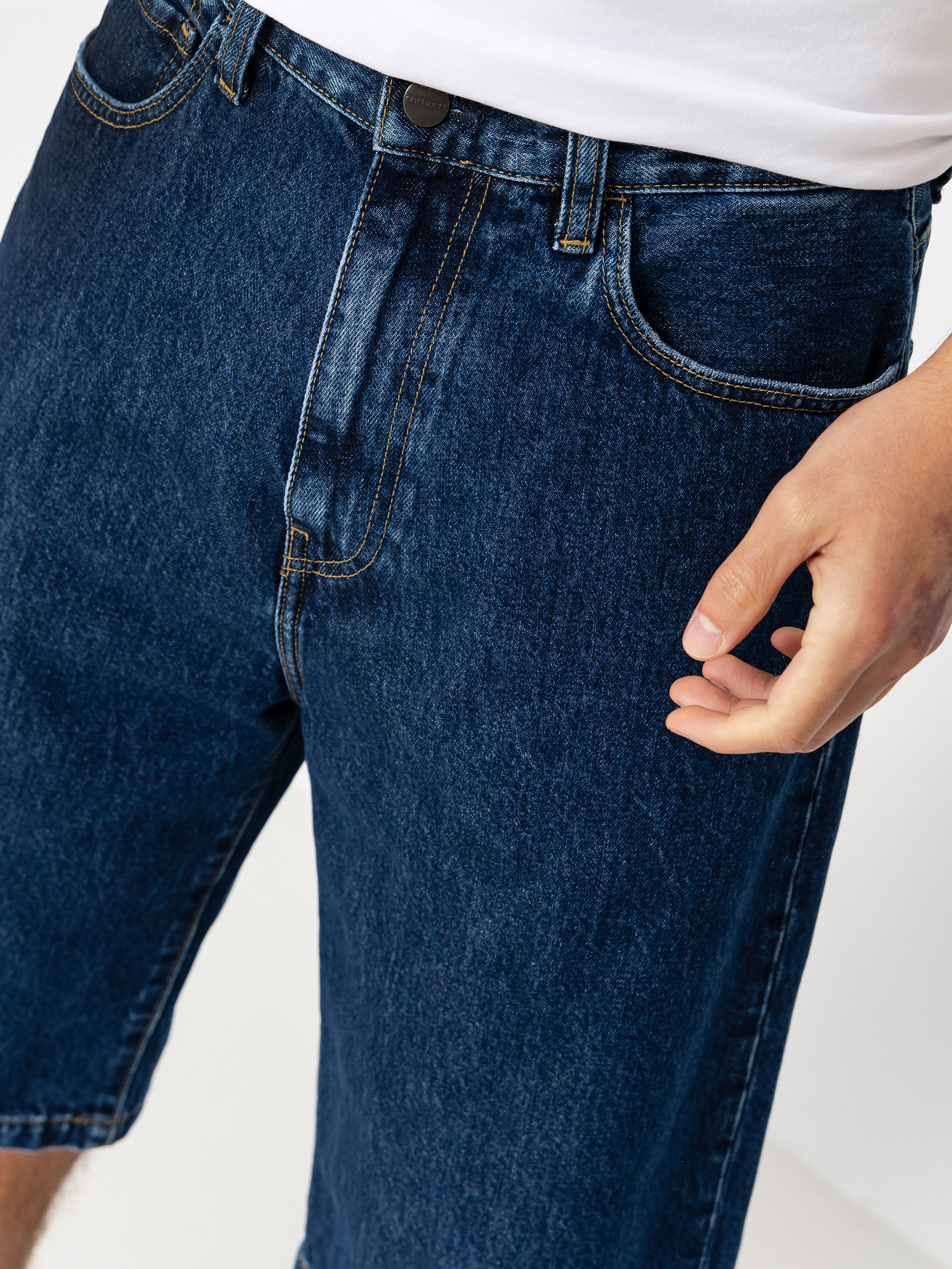 Pantaloni scurți Carhartt WIP Langdon (blue stone washed)