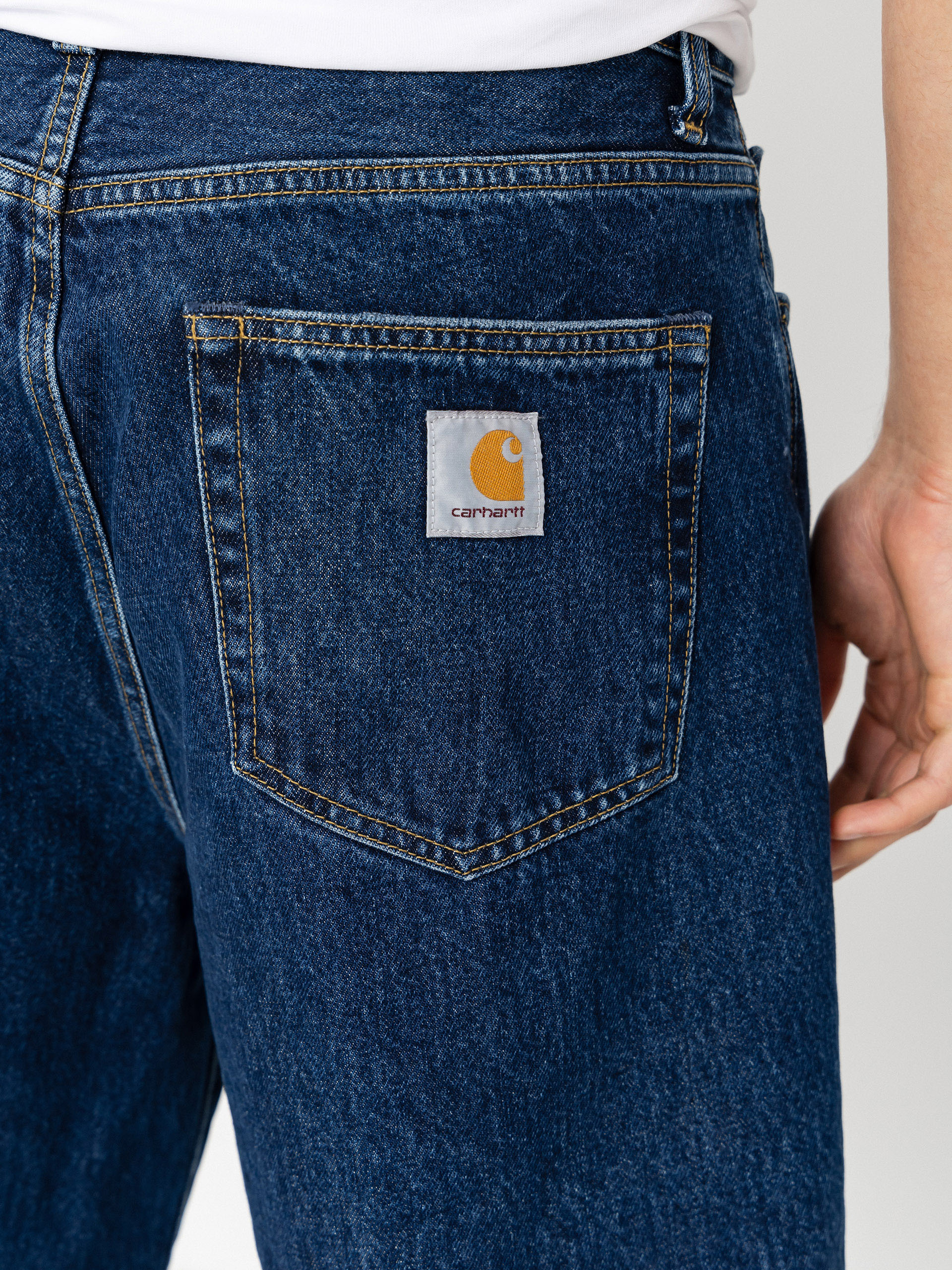 Pantaloni scurți Carhartt WIP Langdon (blue stone washed)