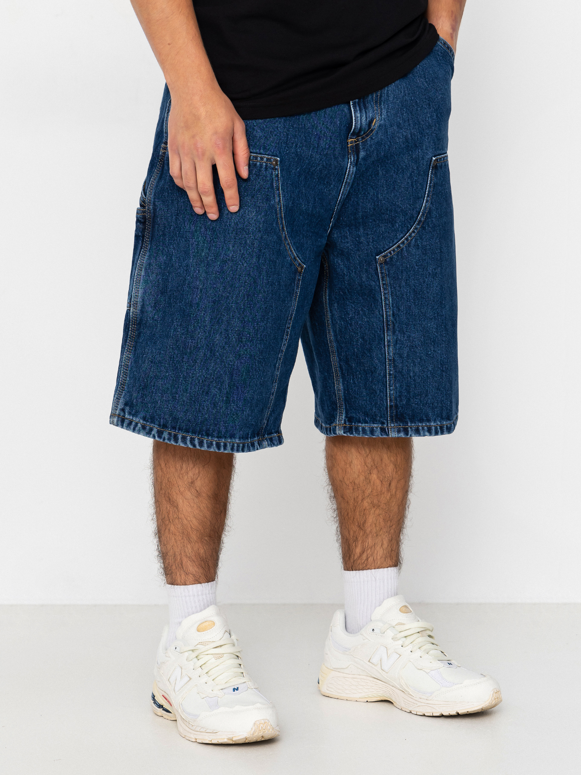 Pantaloni scurți Carhartt WIP OG Double Knee (blue stone washed)
