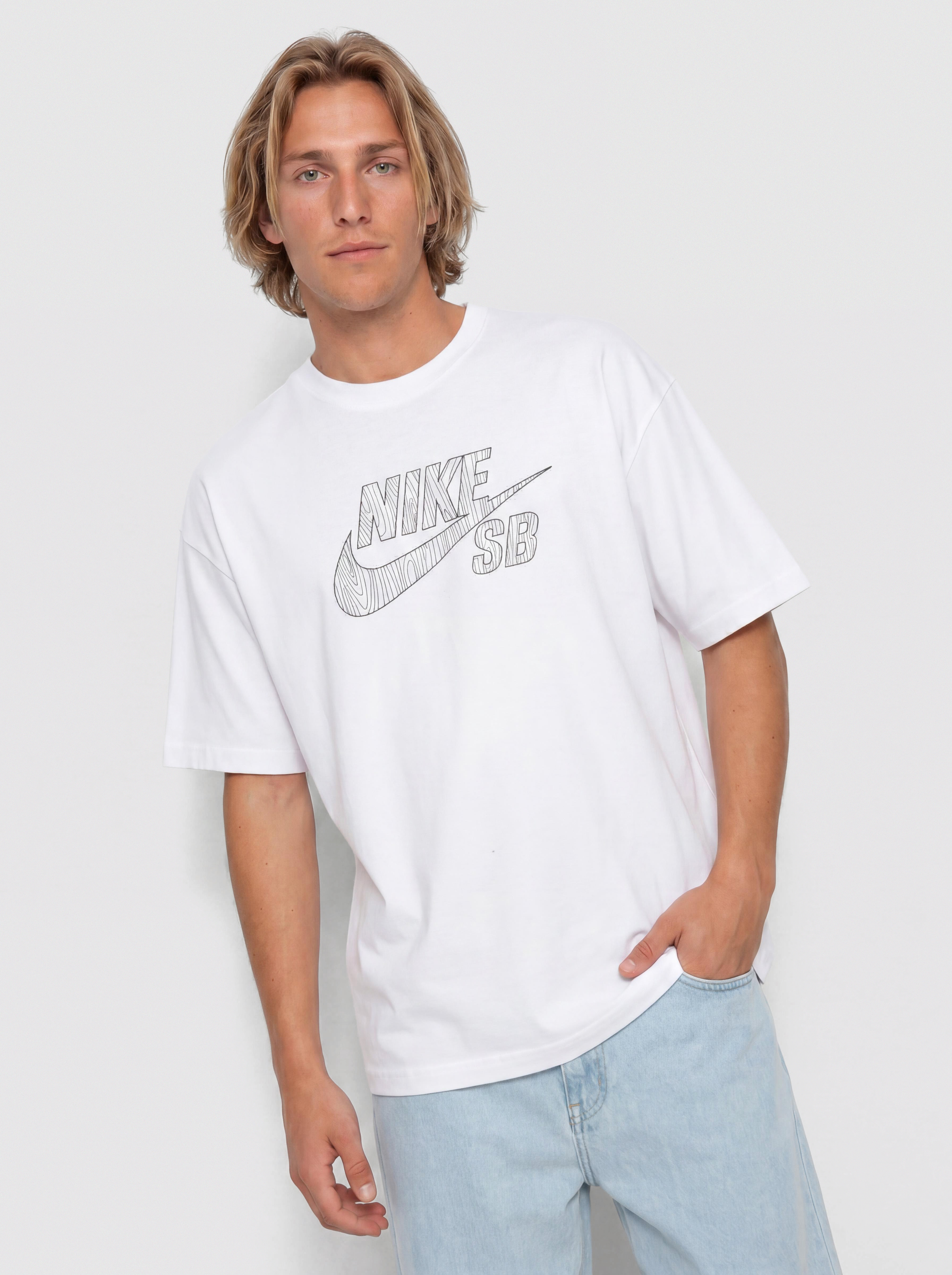 Tricou Nike SB Logo SB (white/black)