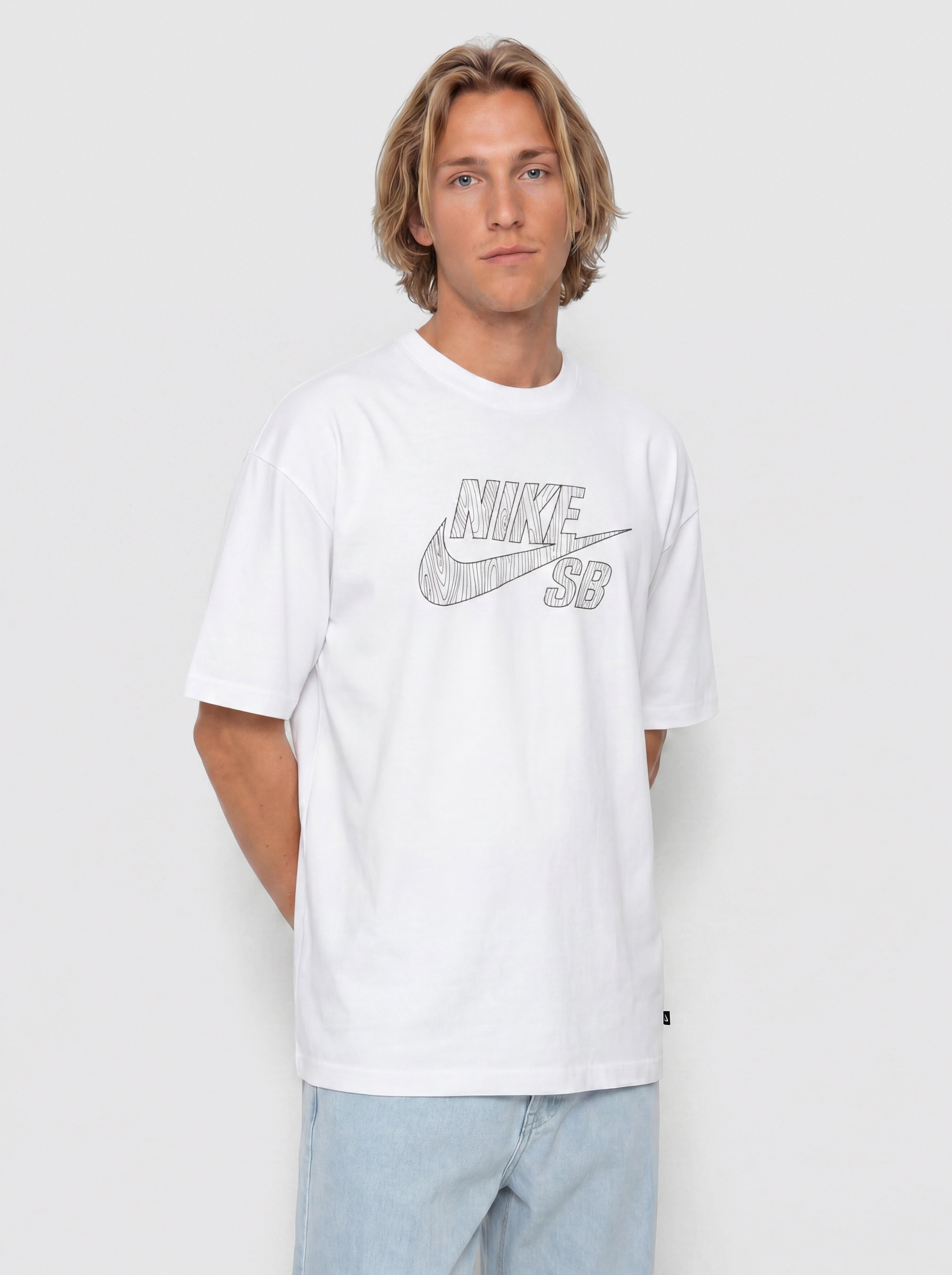 Tricou Nike SB Logo SB (white/black)