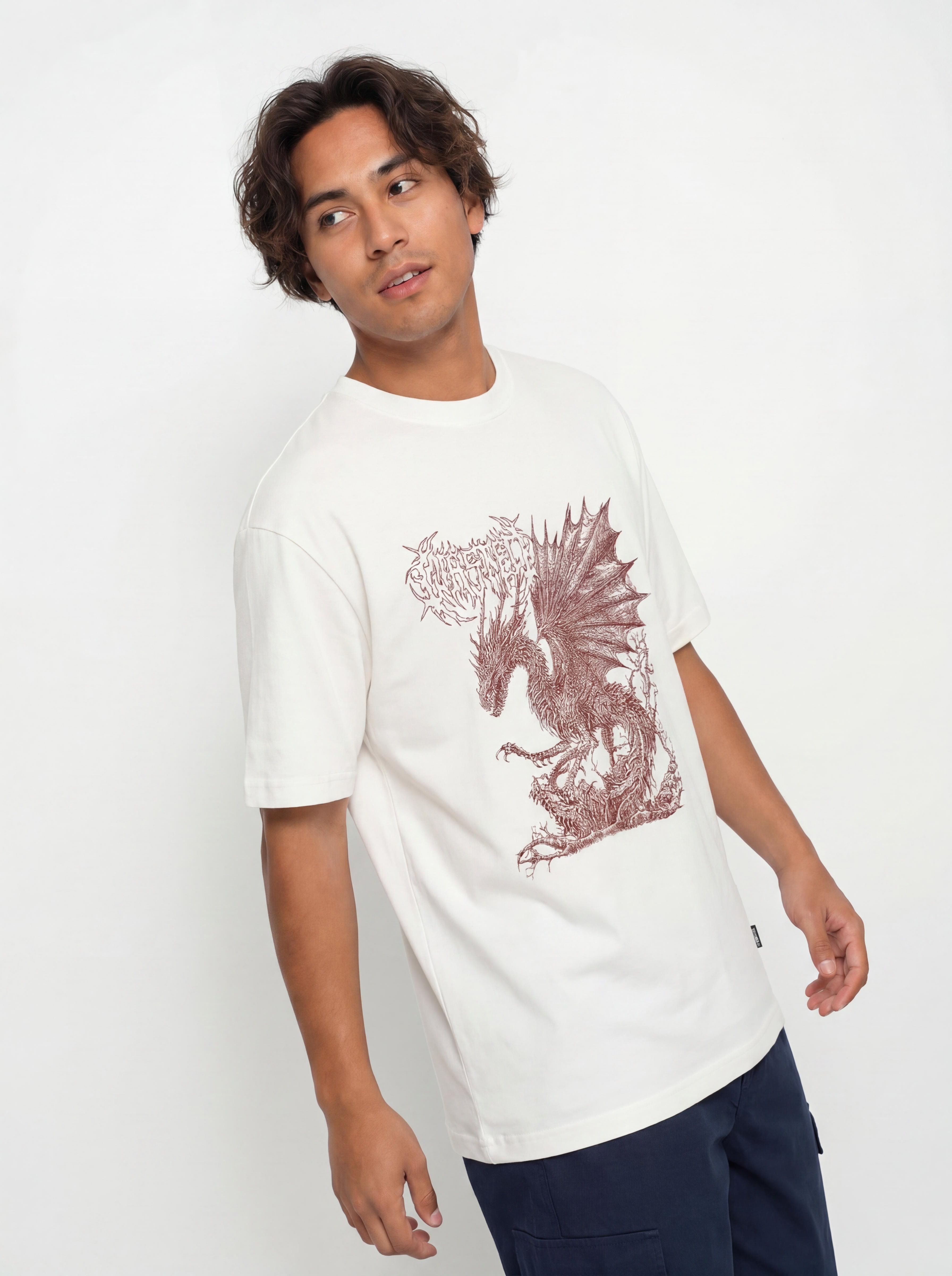 Tricou Wasted Paris Balaur (natural white)