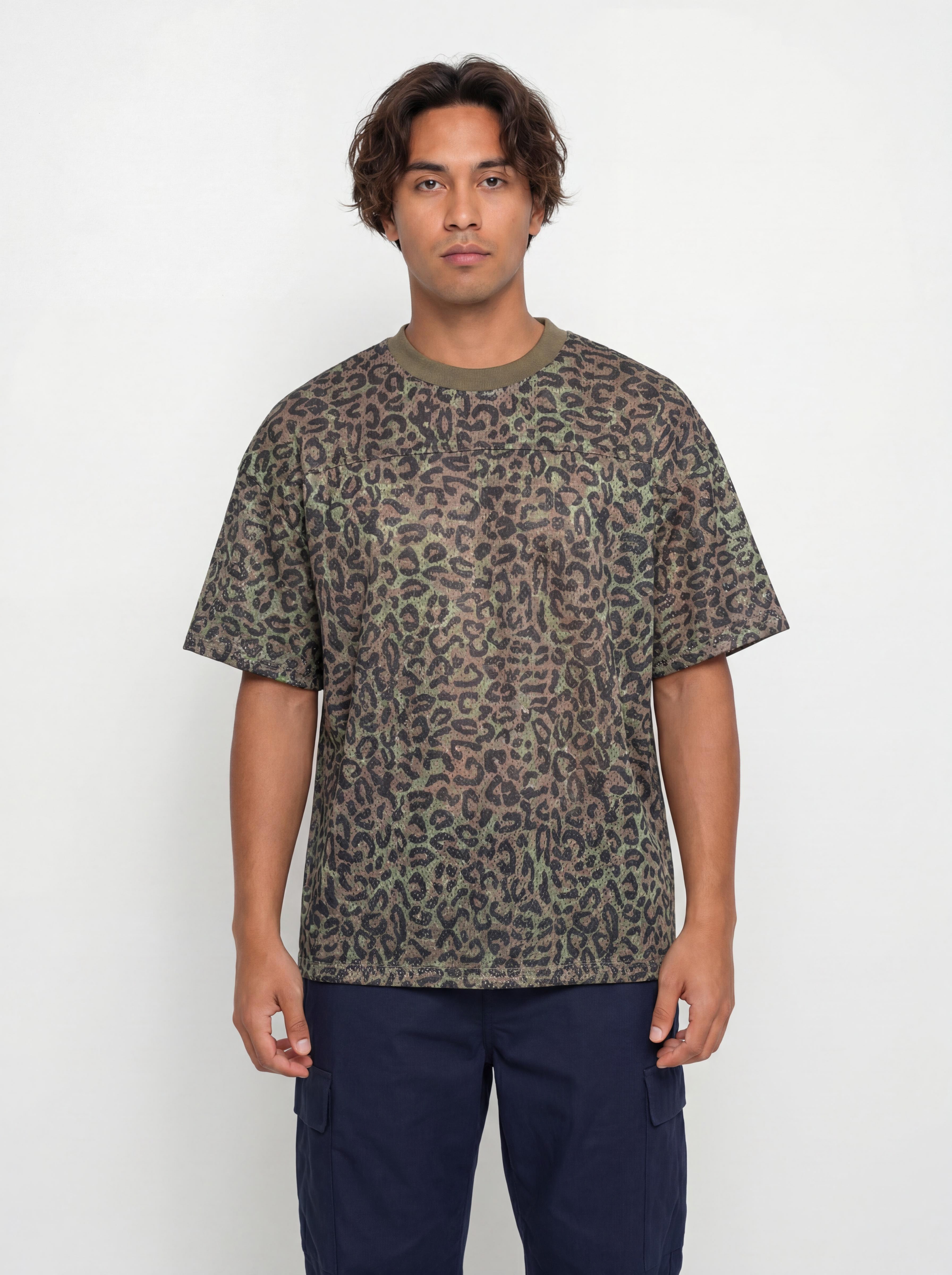 Tricou Wasted Paris Cheetah Mesh Boxy