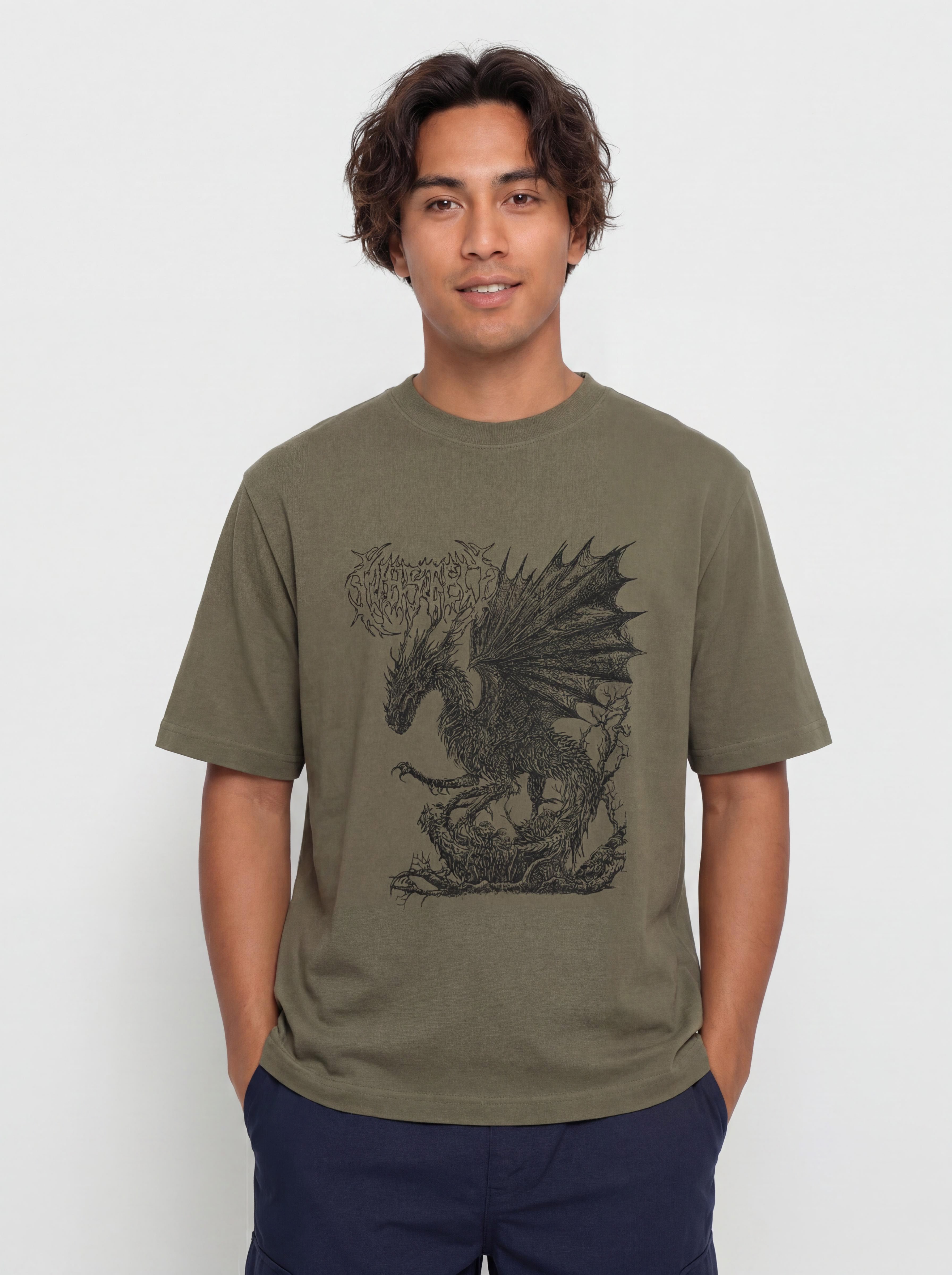 Tricou Wasted Paris Balaur (olive khaki)