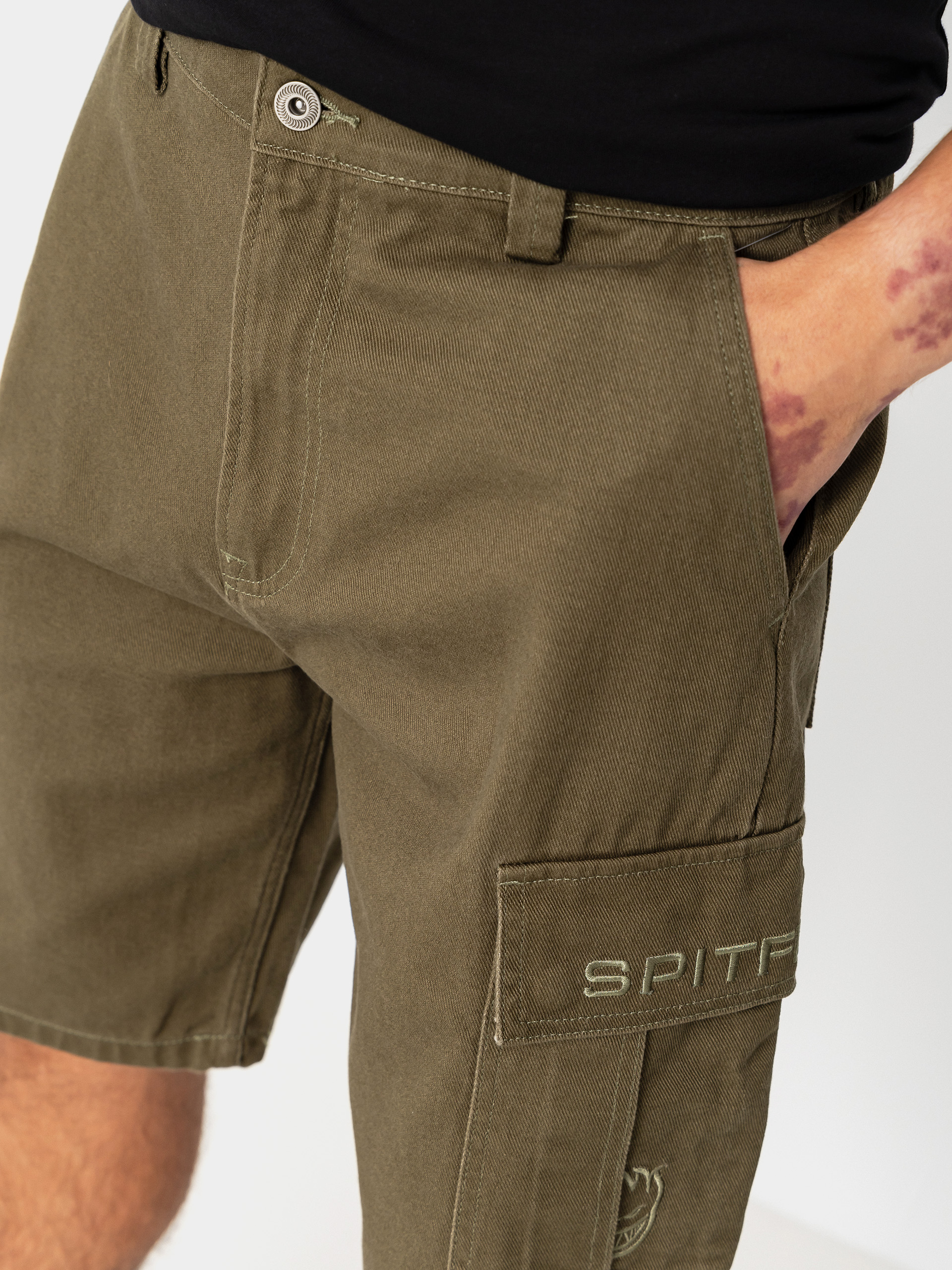 Pantaloni scurți Spitfire Classic 87 Cargo (olive)