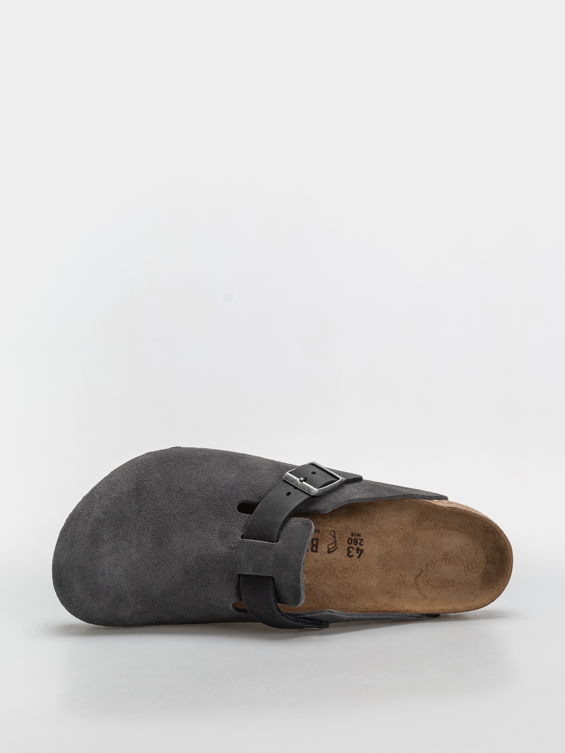 Șlapi Birkenstock Boston Mixed Leather Regular (charcoal)