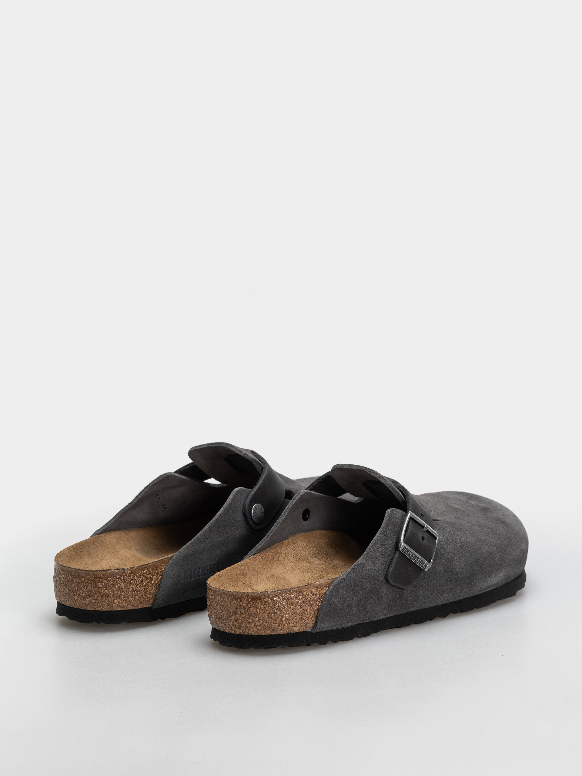 Șlapi Birkenstock Boston Mixed Leather Regular (charcoal)