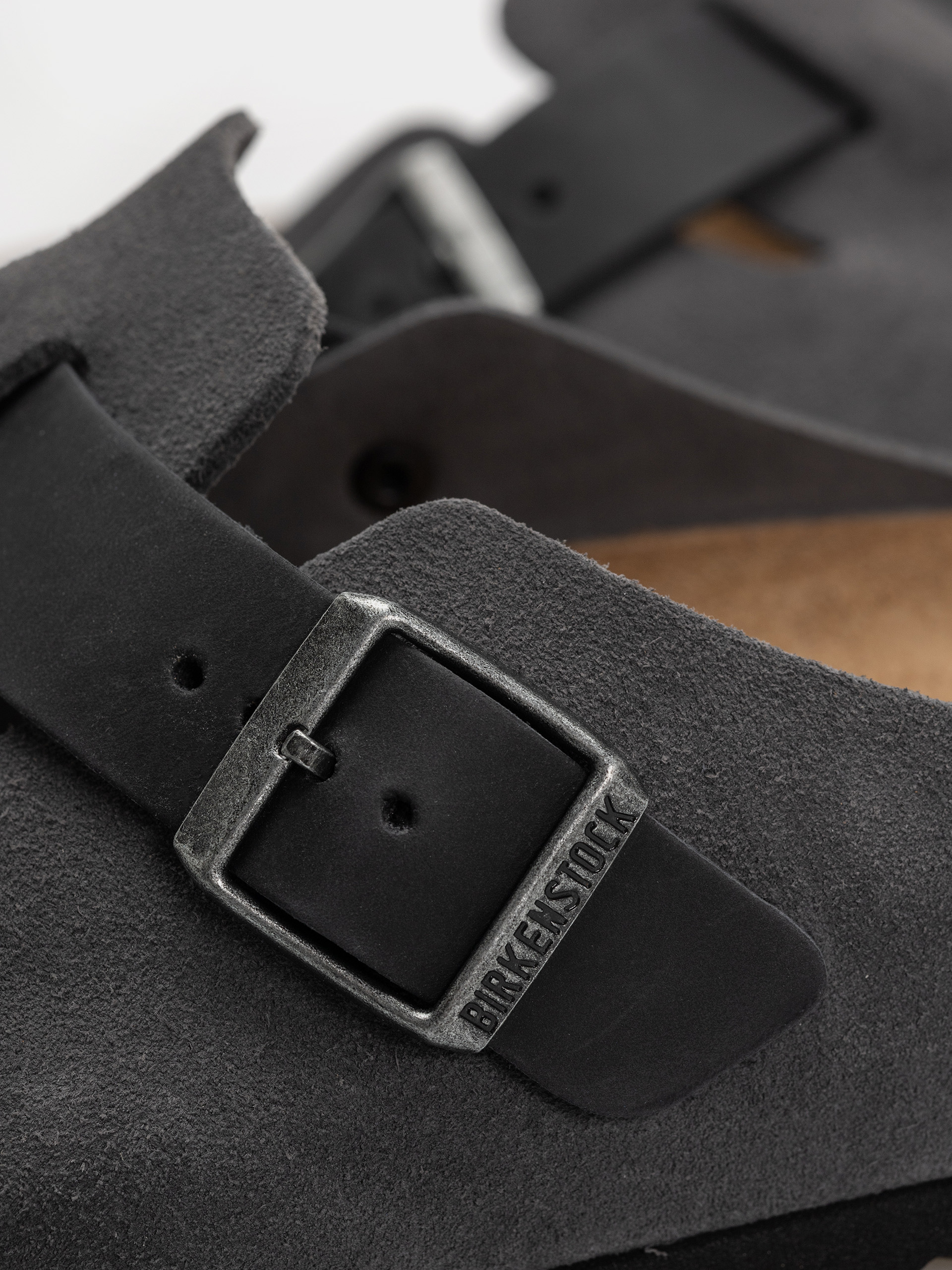 Șlapi Birkenstock Boston Mixed Leather Regular (charcoal)
