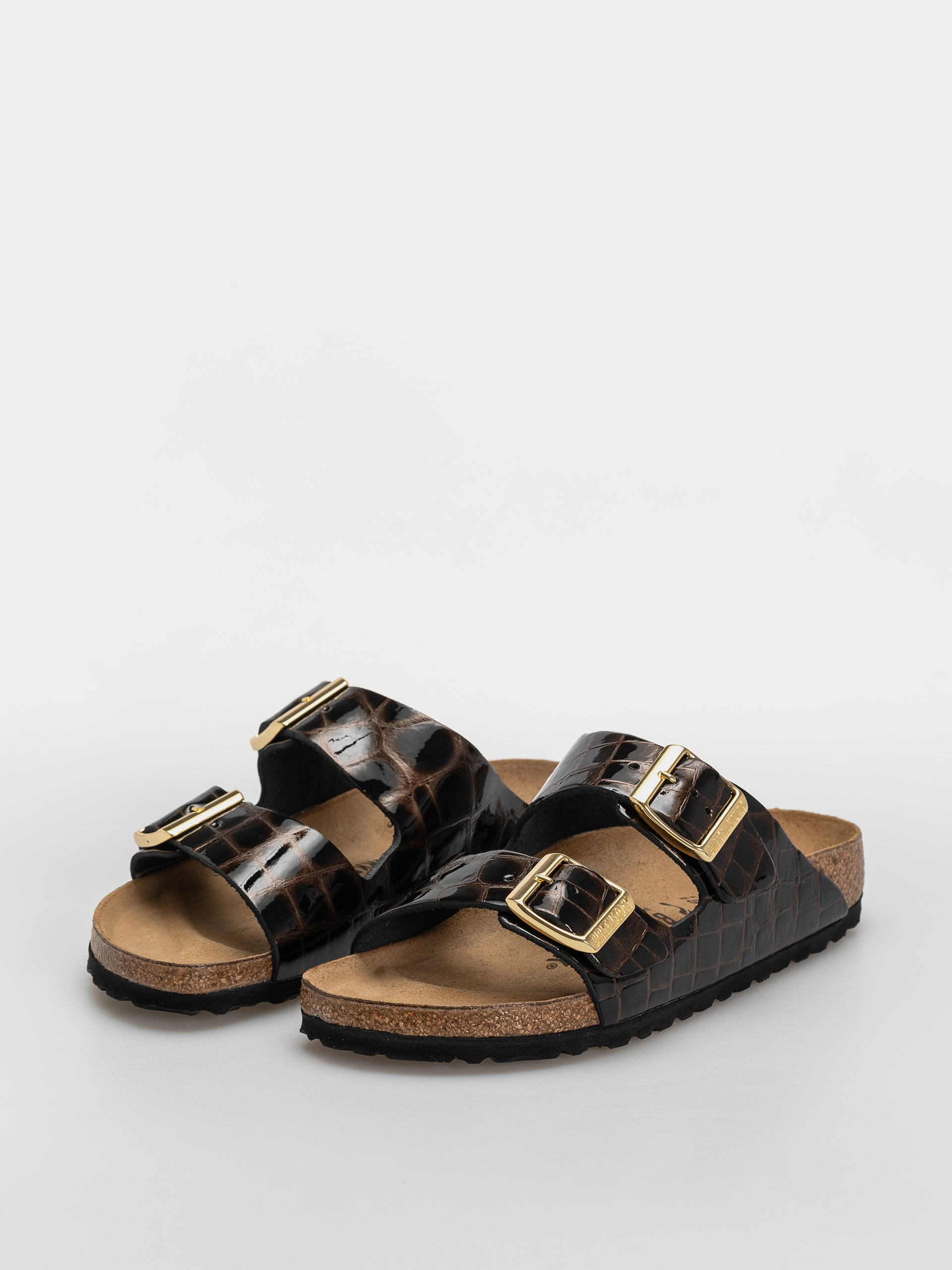 Șlapi Birkenstock Arizona Leather Narrow Wmn (emboss leather black)