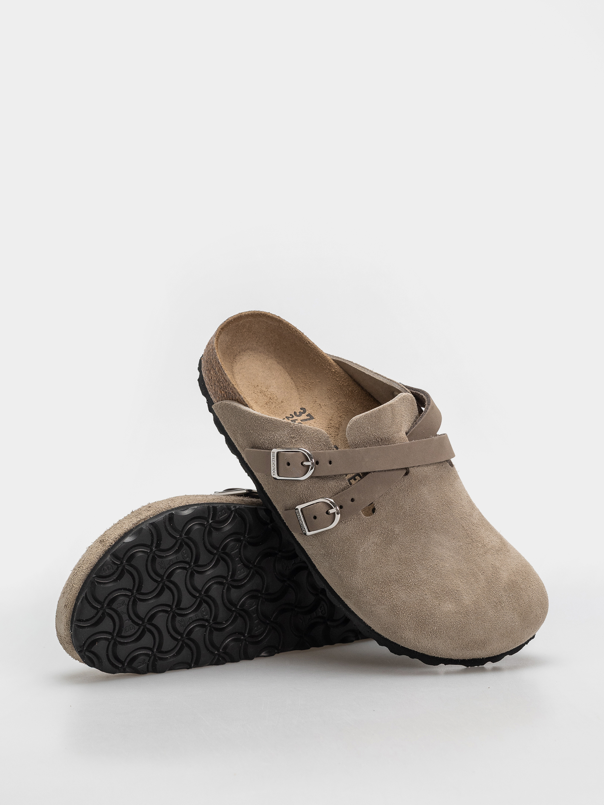 Șlapi Birkenstock Blair Suede Leather Narrow Wmn (taupe)