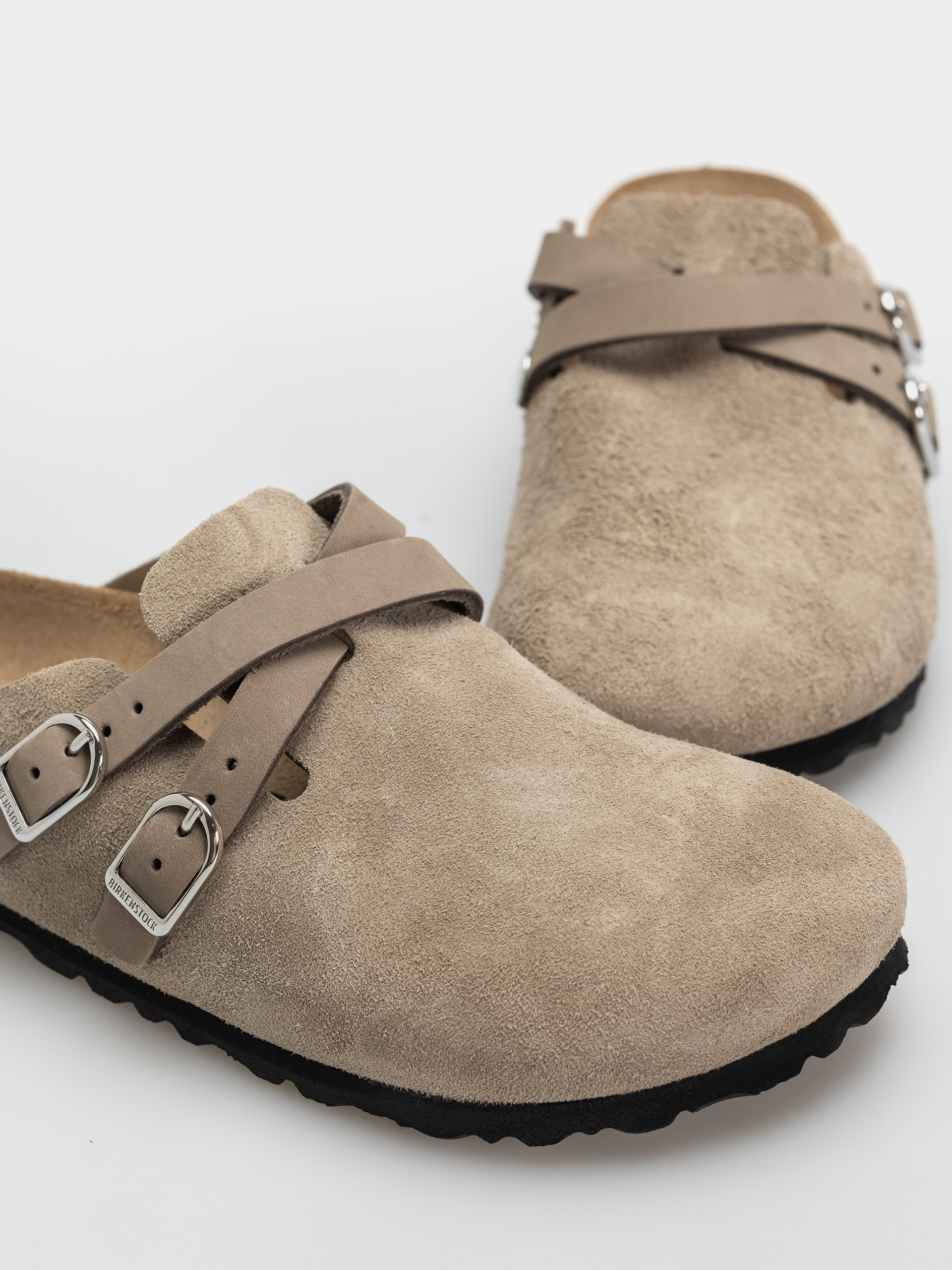 Șlapi Birkenstock Blair Suede Leather Narrow Wmn (taupe)