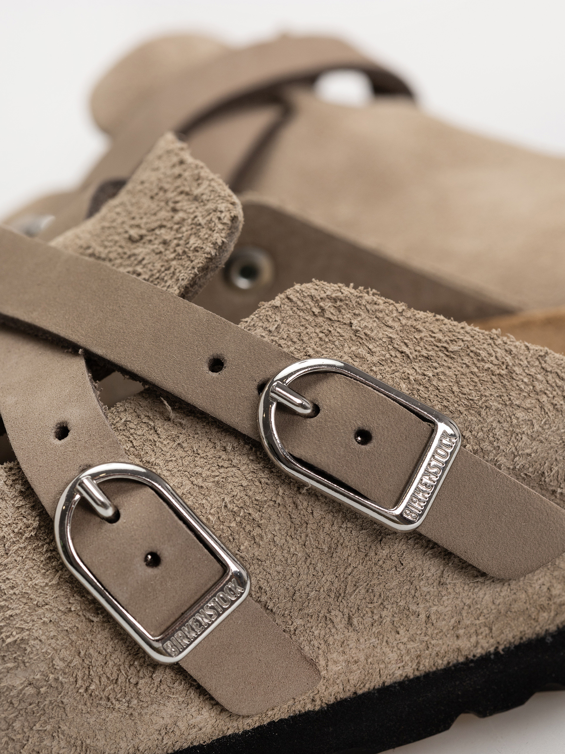 Șlapi Birkenstock Blair Suede Leather Narrow Wmn (taupe)