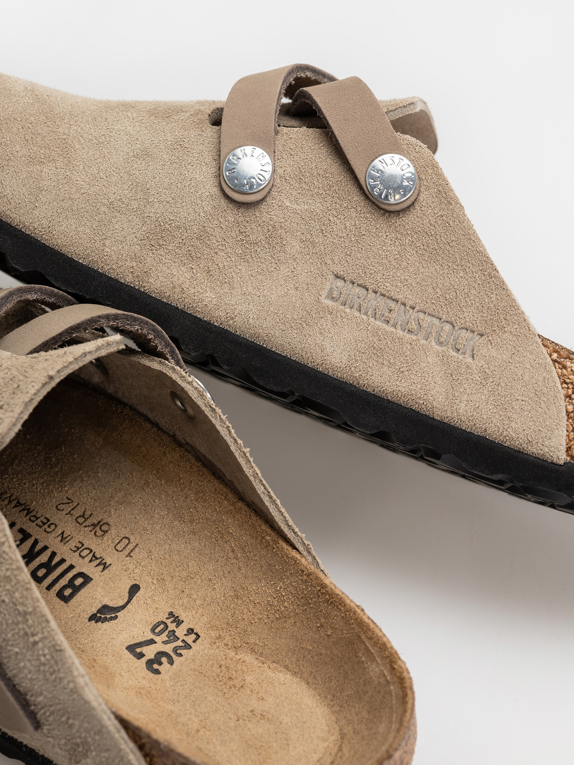 Șlapi Birkenstock Blair Suede Leather Narrow Wmn (taupe)