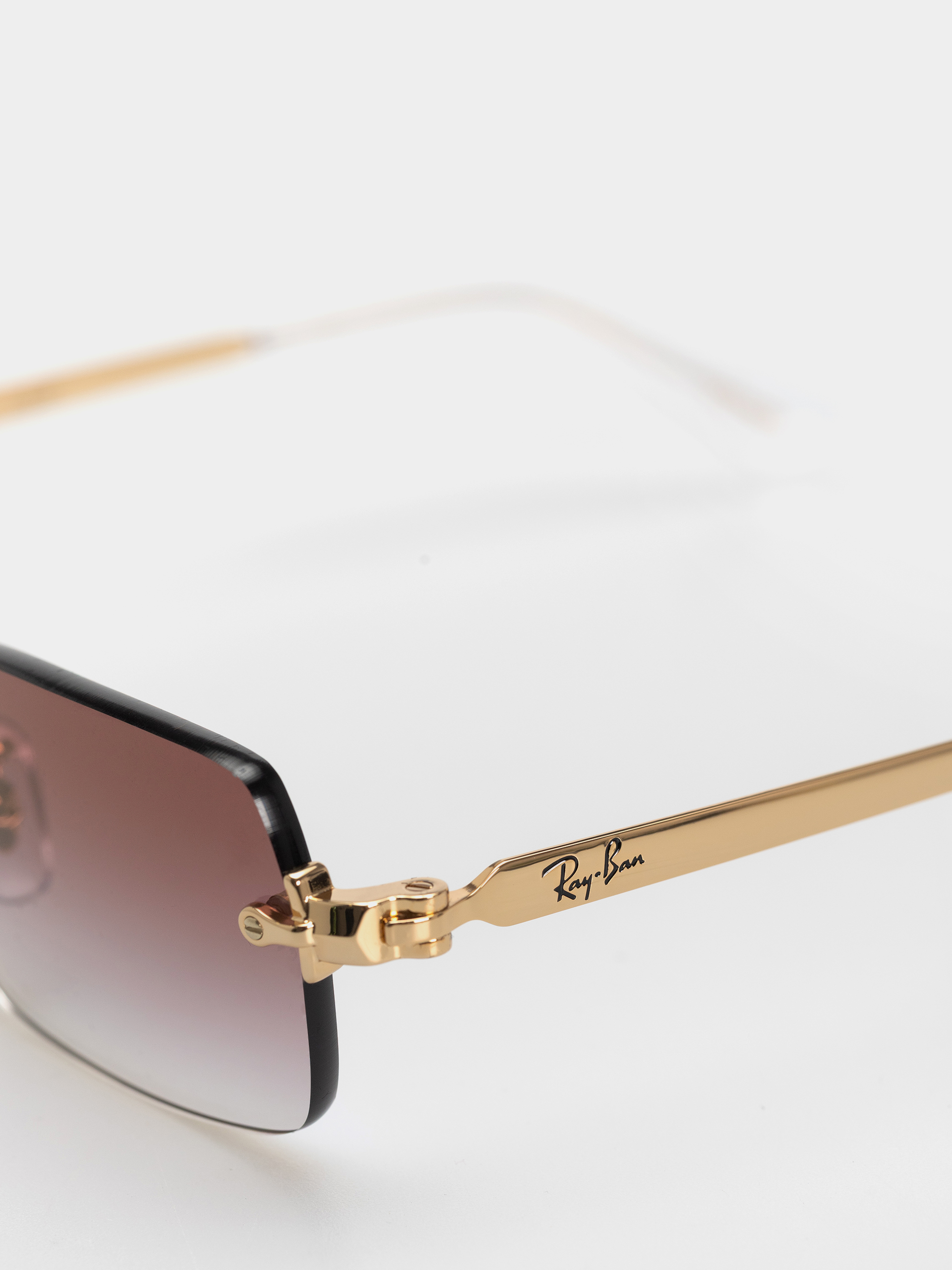 Ochelari de soare Ray-Ban Rb3928 By A$Ap Rocky (polerowany złoto arista/przezroczysty ciemnopurpurowy gradalny)