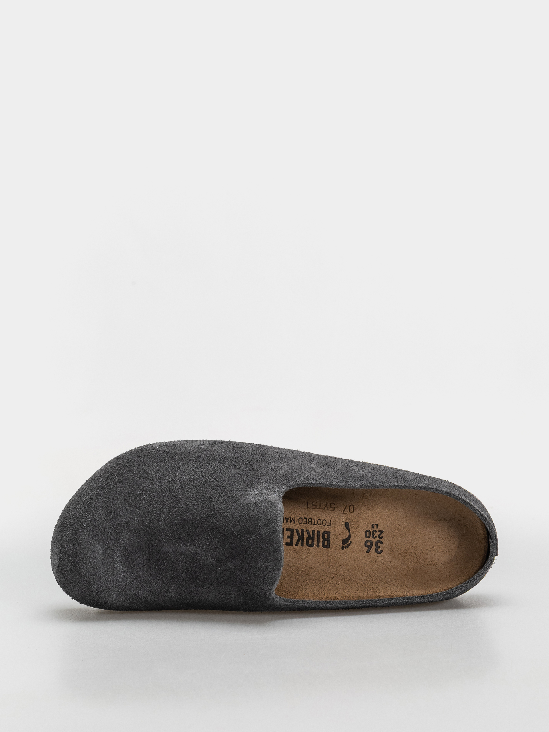 Șlapi Birkenstock Amsterdam Wrapped Suede Leather Narrow (charcoal)