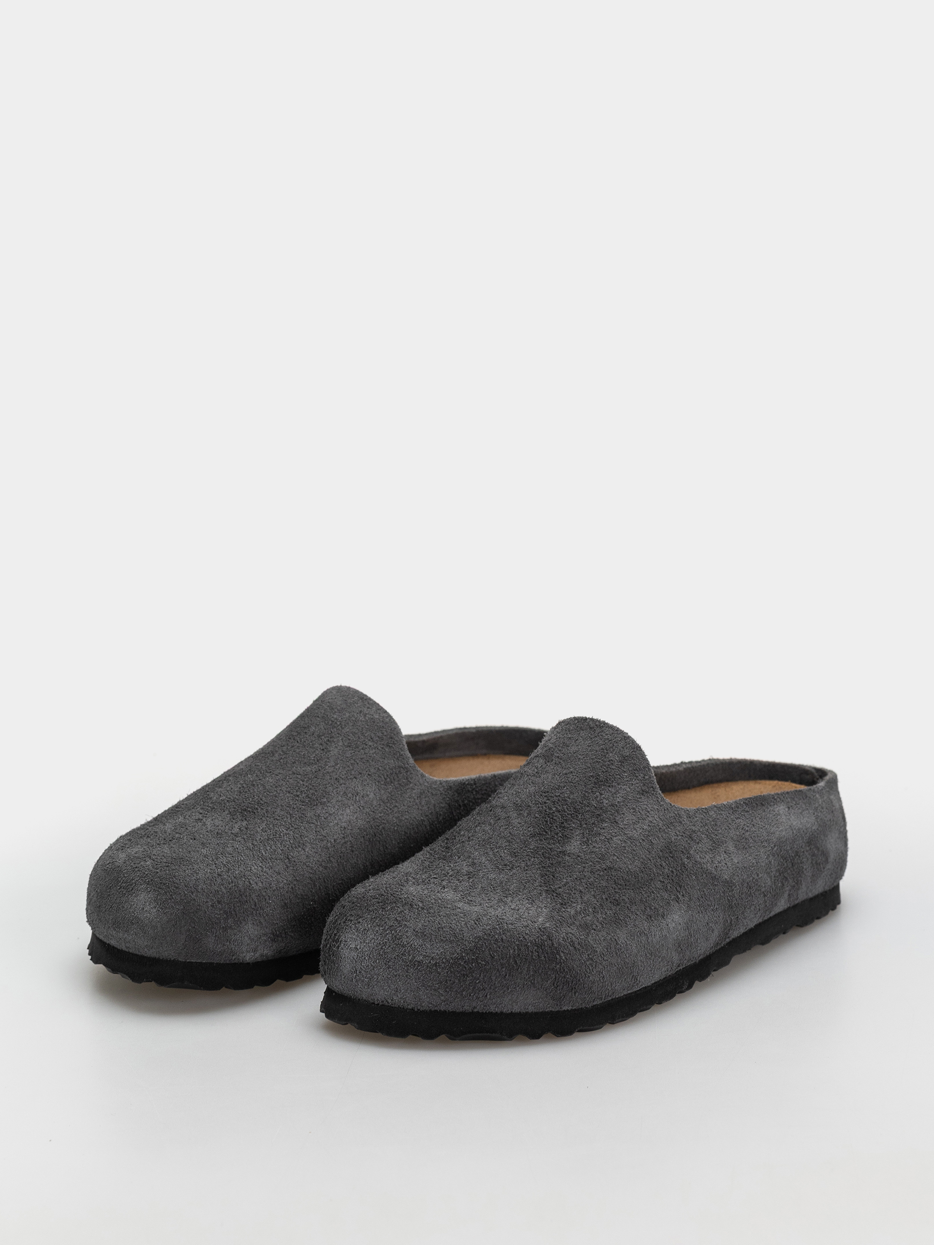 Șlapi Birkenstock Amsterdam Wrapped Suede Leather Narrow (charcoal)