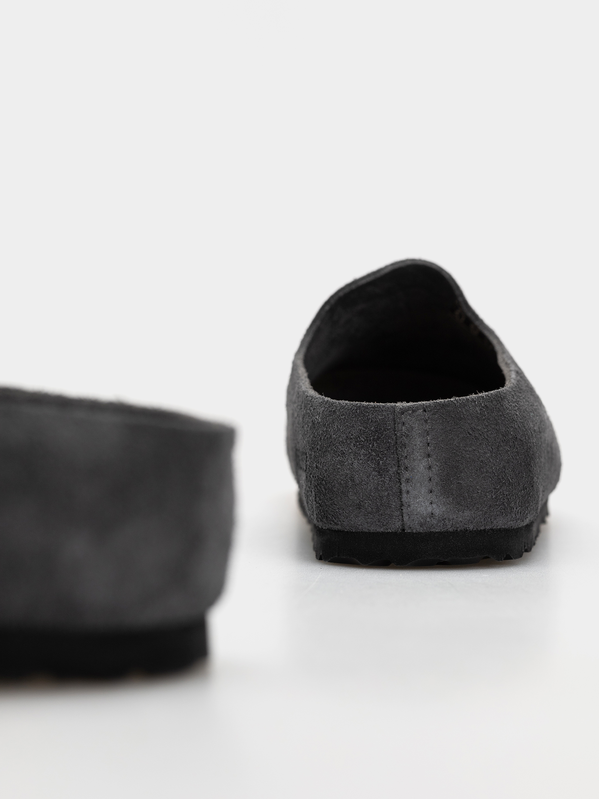 Șlapi Birkenstock Amsterdam Wrapped Suede Leather Narrow (charcoal)