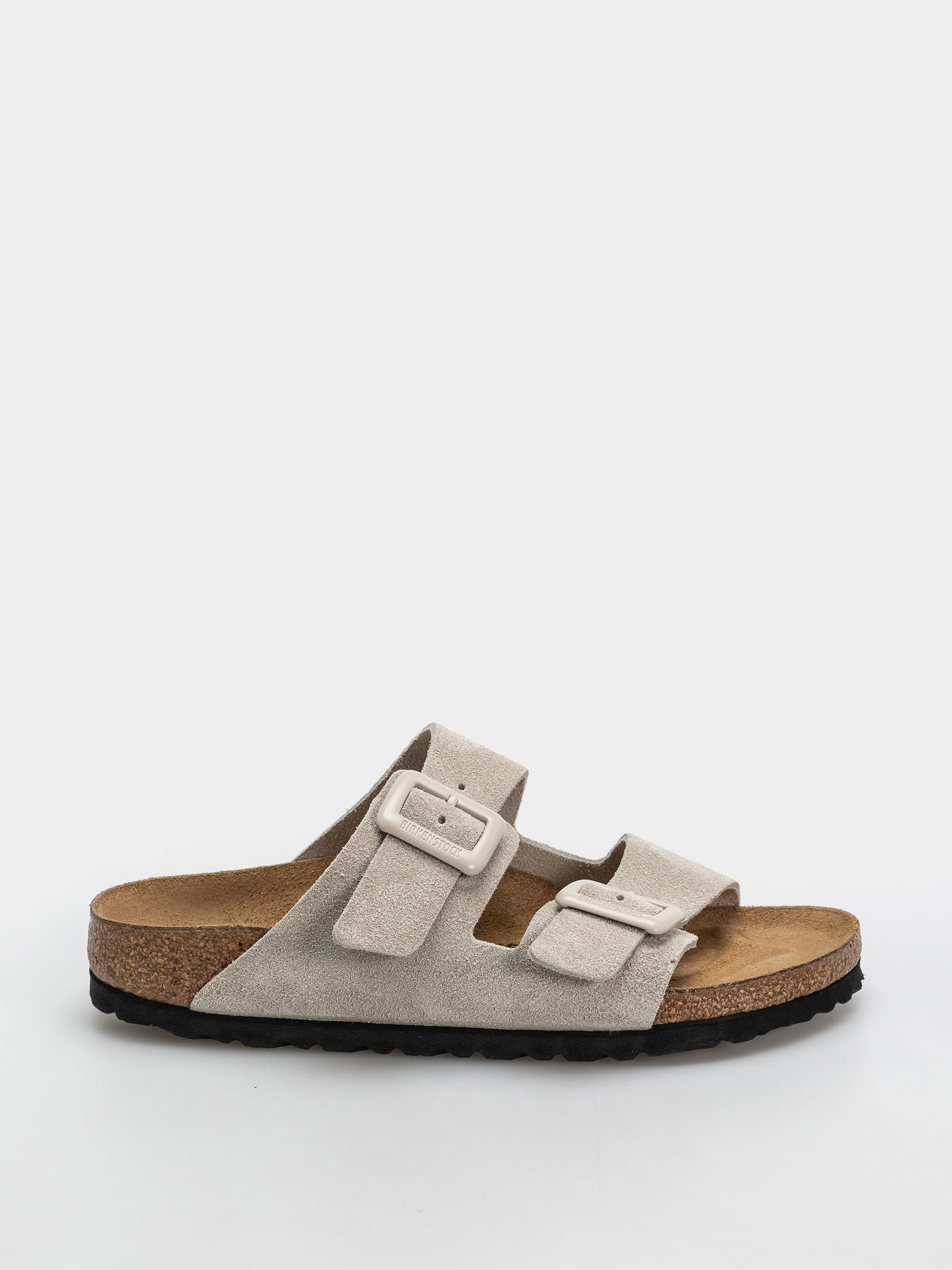 u0218lapi Birkenstock Arizona Suede Leather Cushion Buckle Narrow Wmn (oyster)
