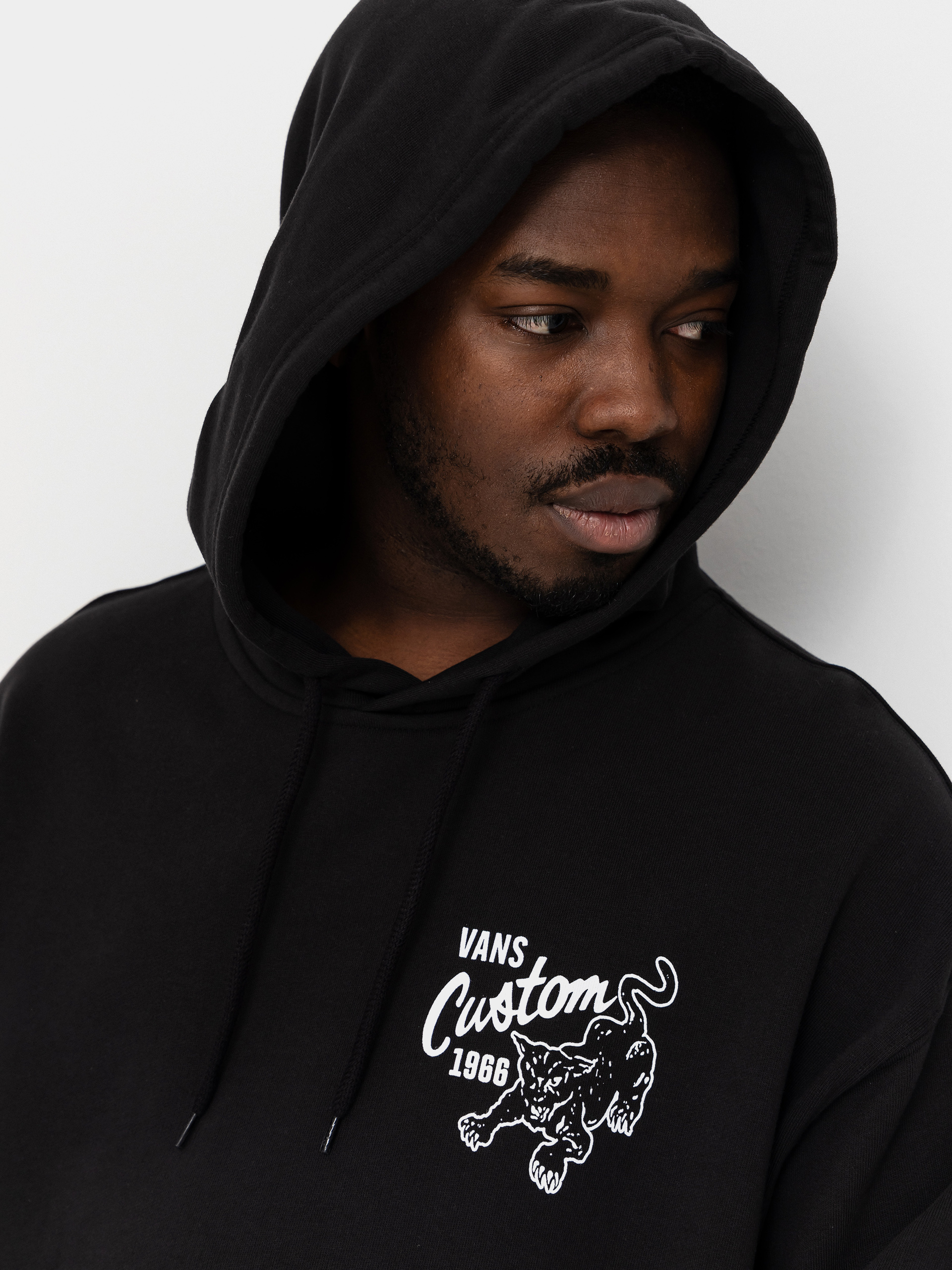 Hanorac cu glugă Vans Custom Cat HD (black)