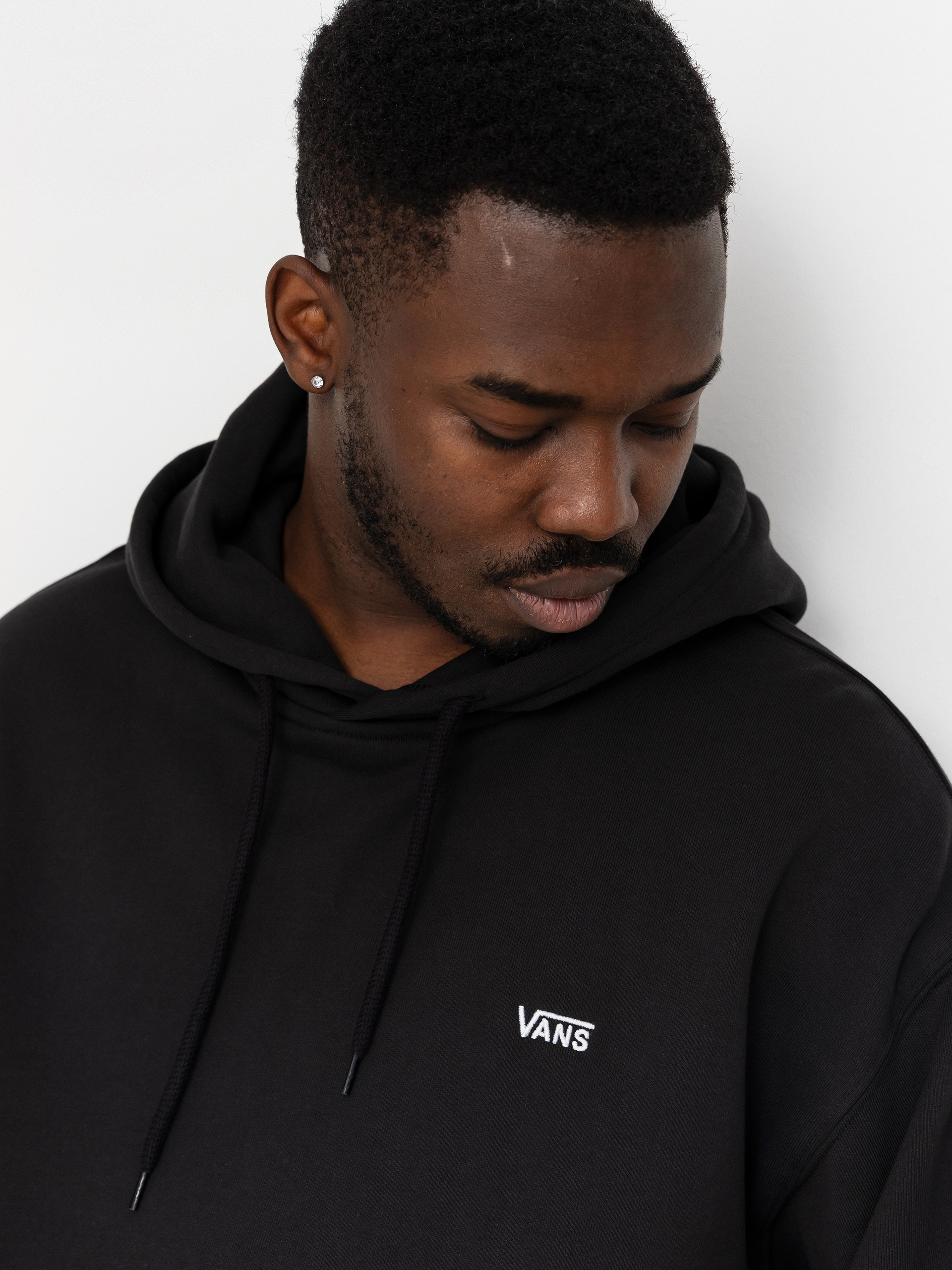 Hanorac cu glugă Vans Left Chest II HD (black)