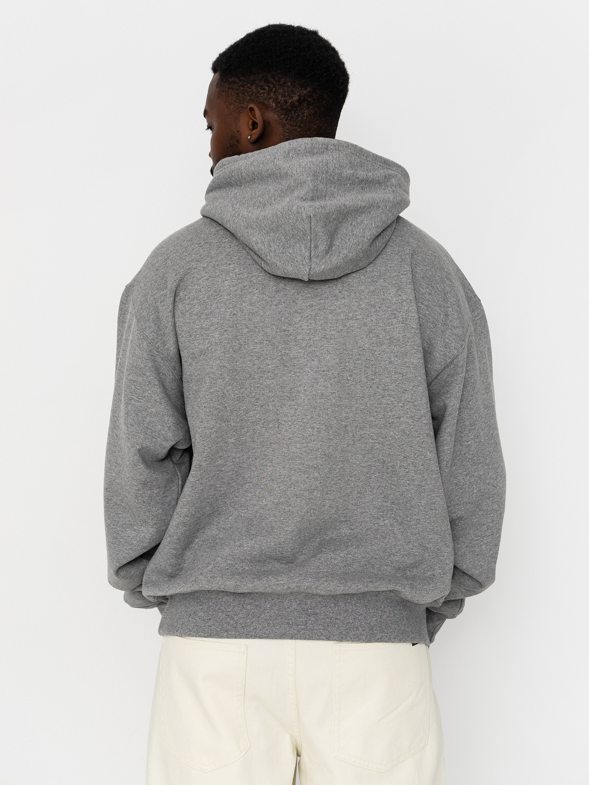 Hanorac cu glugă Vans Left Chest II HD (cement heather)